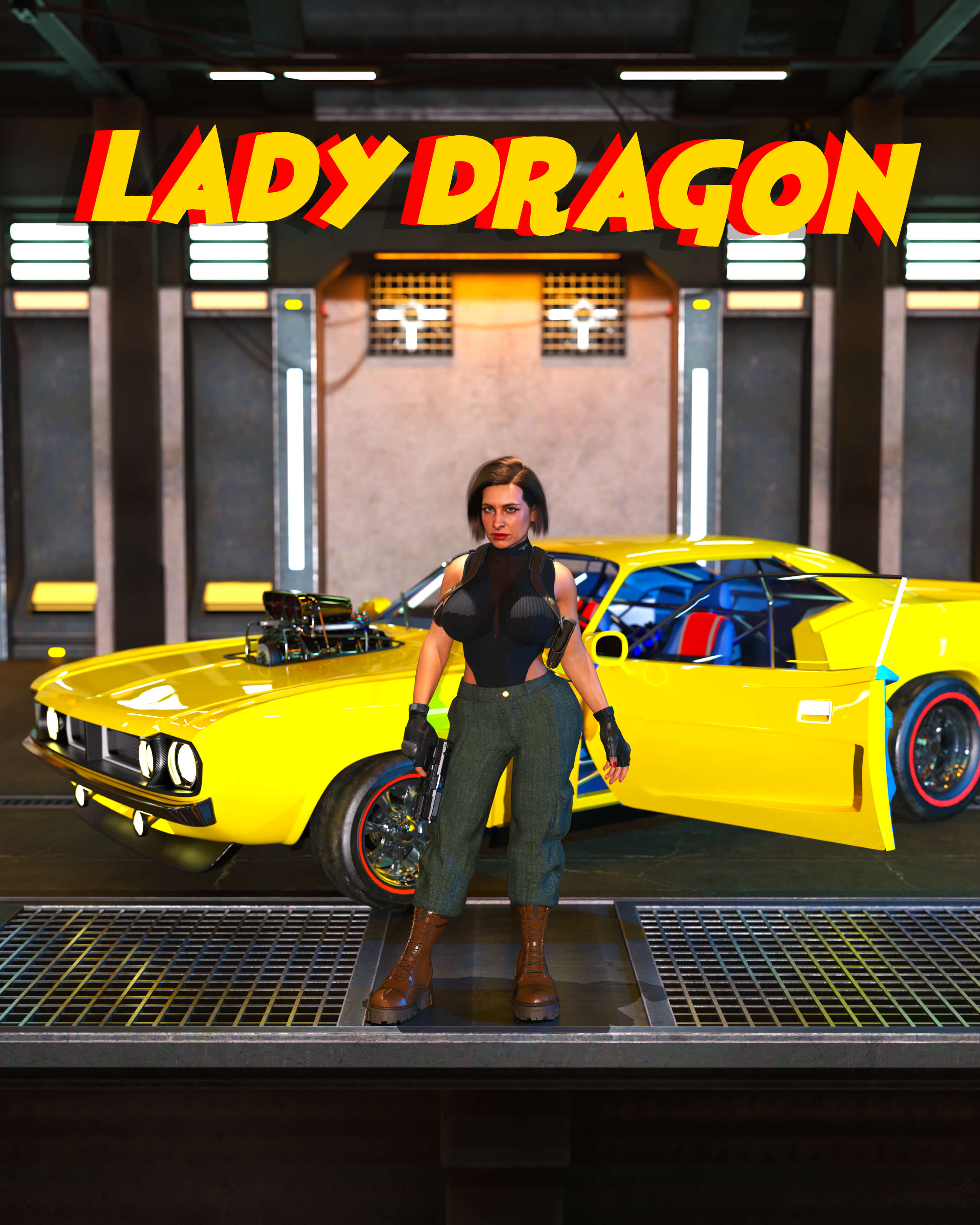 Lydia Knight the Lady Dragon 3D Render, Digital Artwork by NEKOPEEKER20XX74