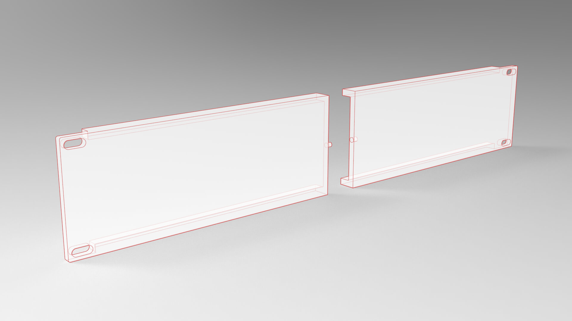 19 Inch 2U Blank Server Rack Panel - CNC and 3D Print Ready 3D Model