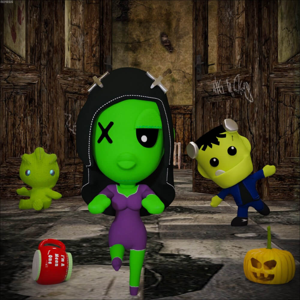 Haunted toys 3D Render, Digital Artwork by Nemesis74s