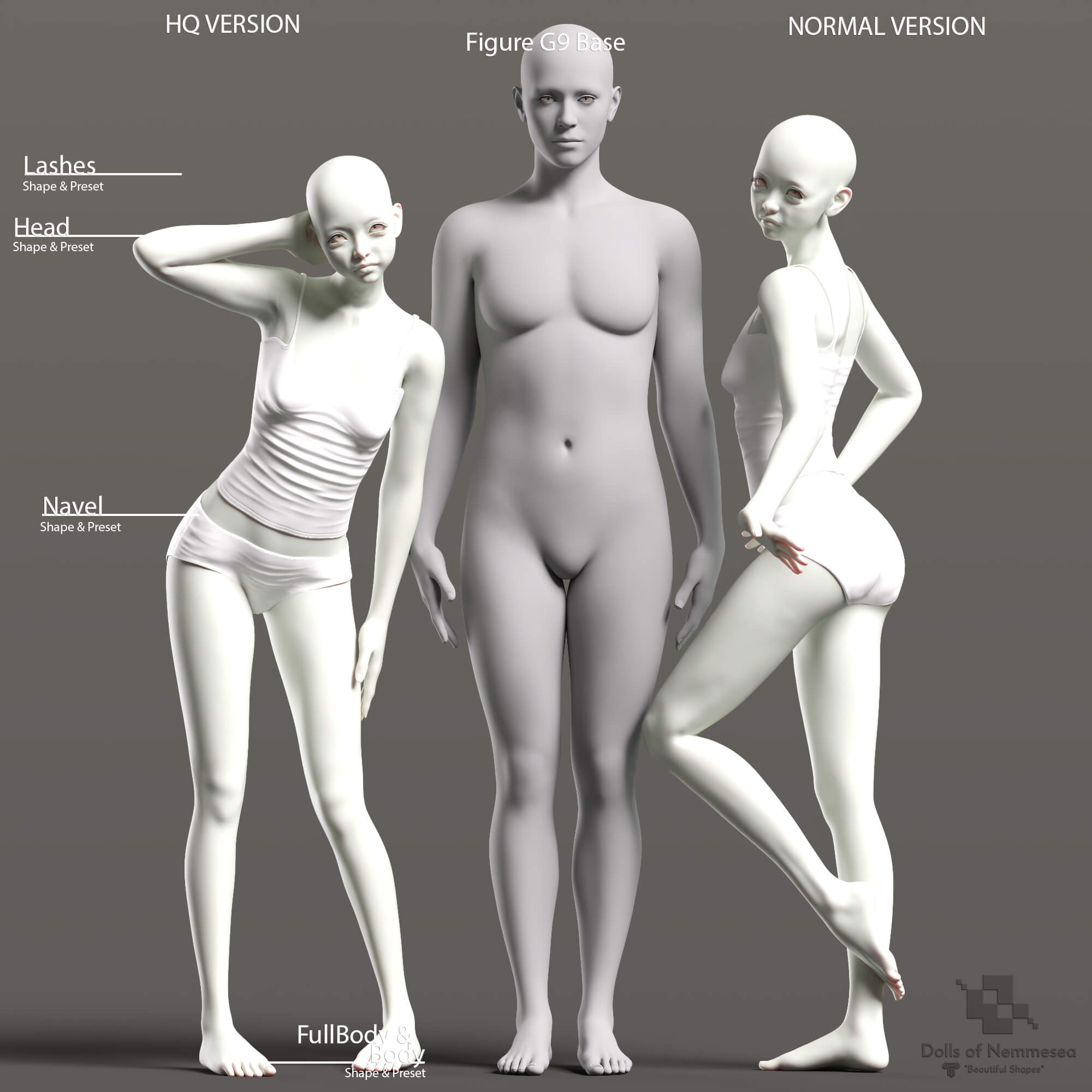 DNM - Kiwi G9 Fullbody Morph &amp Presets No Textures Daz Content