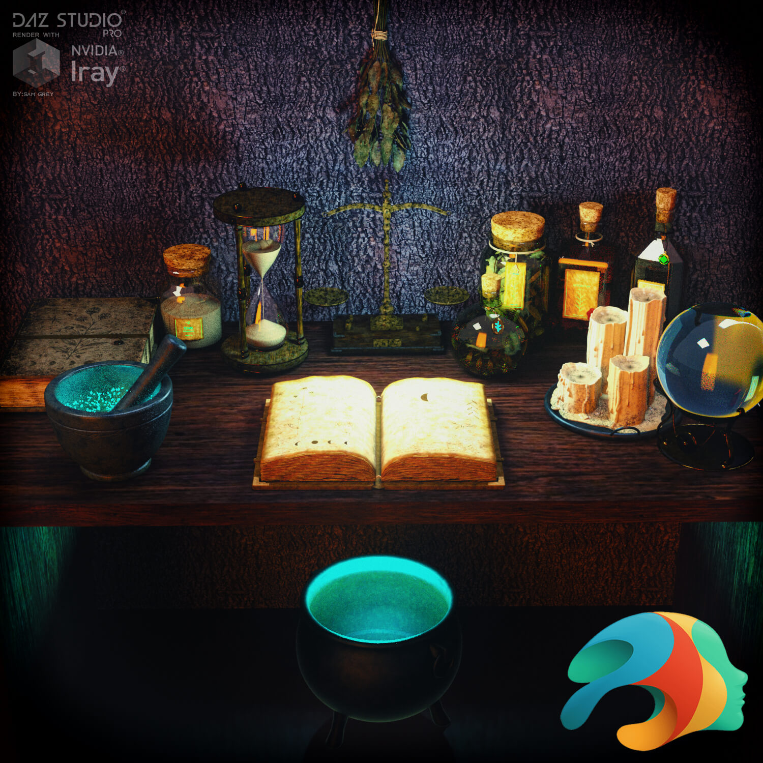 Apothecary Witch Bundle for DAZ Daz Content