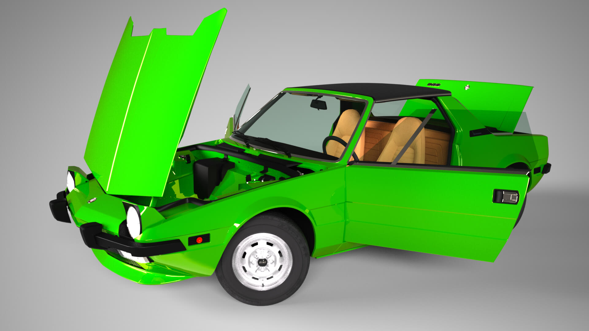 Fiat X19 1975 for DAZ Studio Daz Content