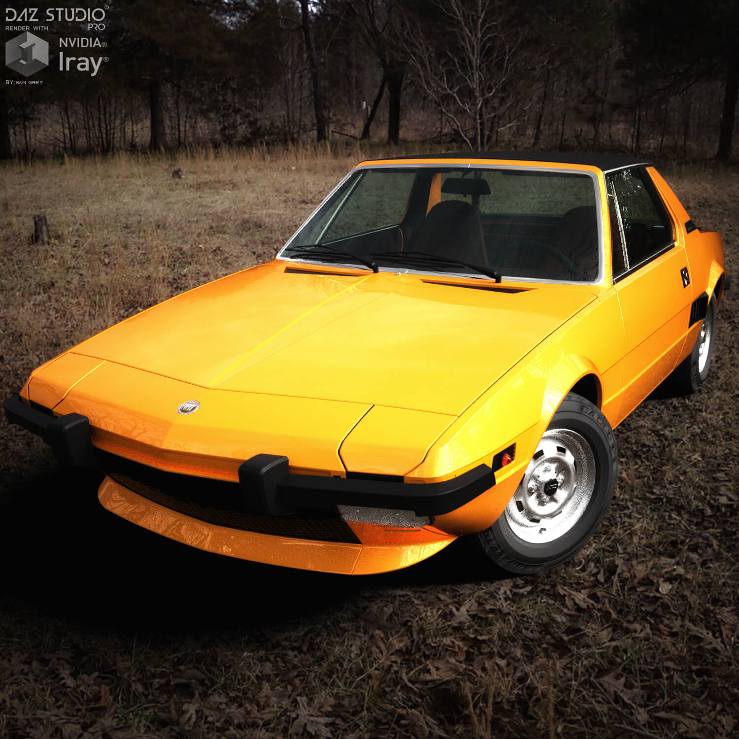 Fiat X19 1975 for DAZ Studio Daz Content
