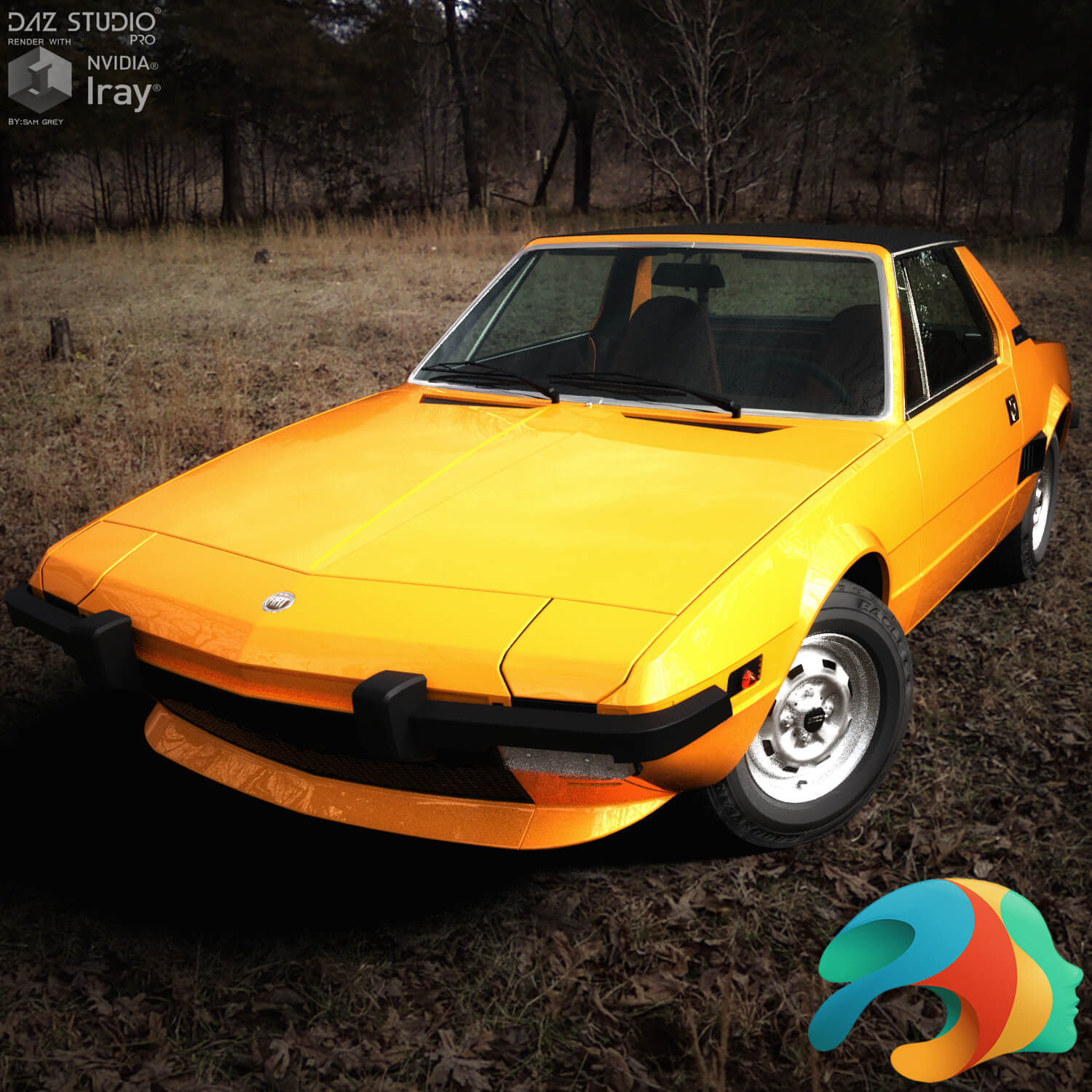 Fiat X19 1975 for DAZ Studio Daz Content