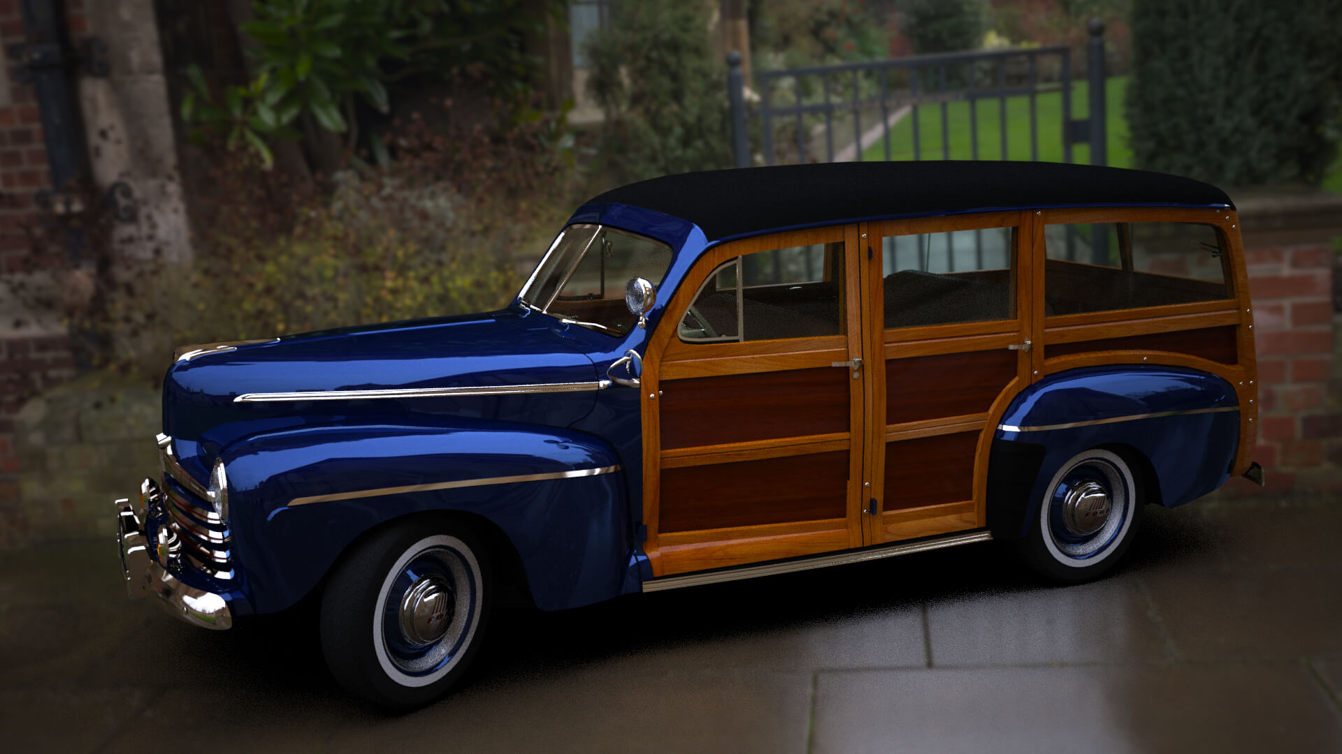 Ford Super Deluxe Station Wagon 1946 for DAZ Studio Daz Content
