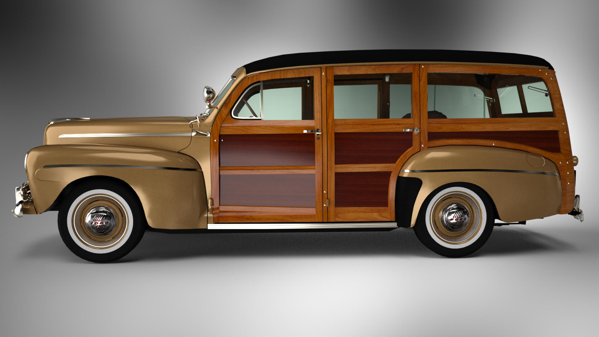 Ford Super Deluxe Station Wagon 1946 for DAZ Studio Daz Content