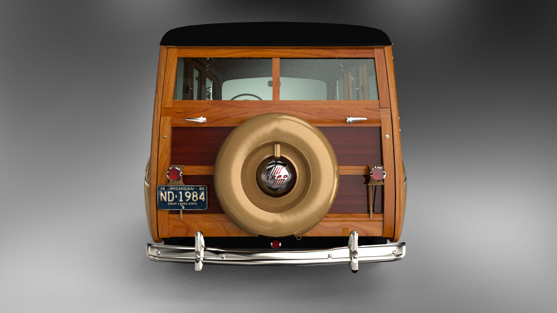 Ford Super Deluxe Station Wagon 1946 for DAZ Studio Daz Content