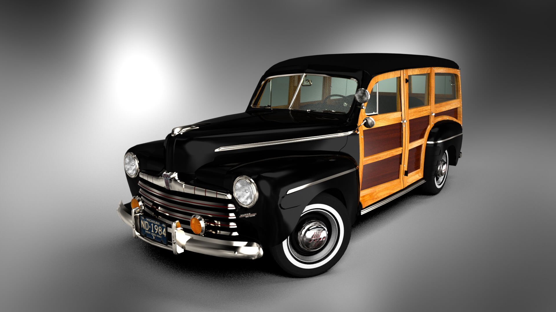 Ford Super Deluxe Station Wagon 1946 for DAZ Studio Daz Content