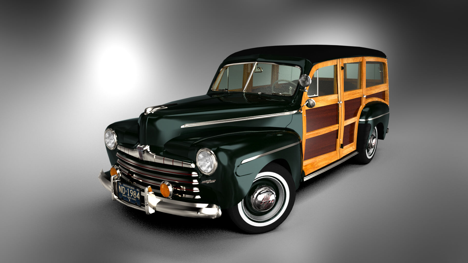 Ford Super Deluxe Station Wagon 1946 for DAZ Studio Daz Content