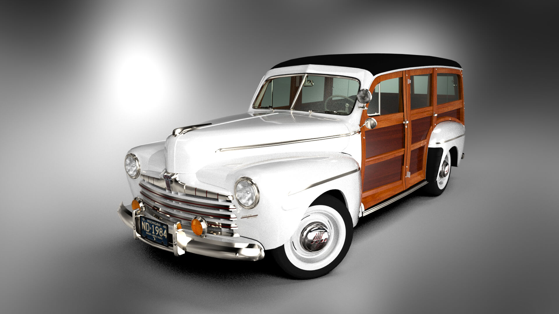 Ford Super Deluxe Station Wagon 1946 for DAZ Studio Daz Content