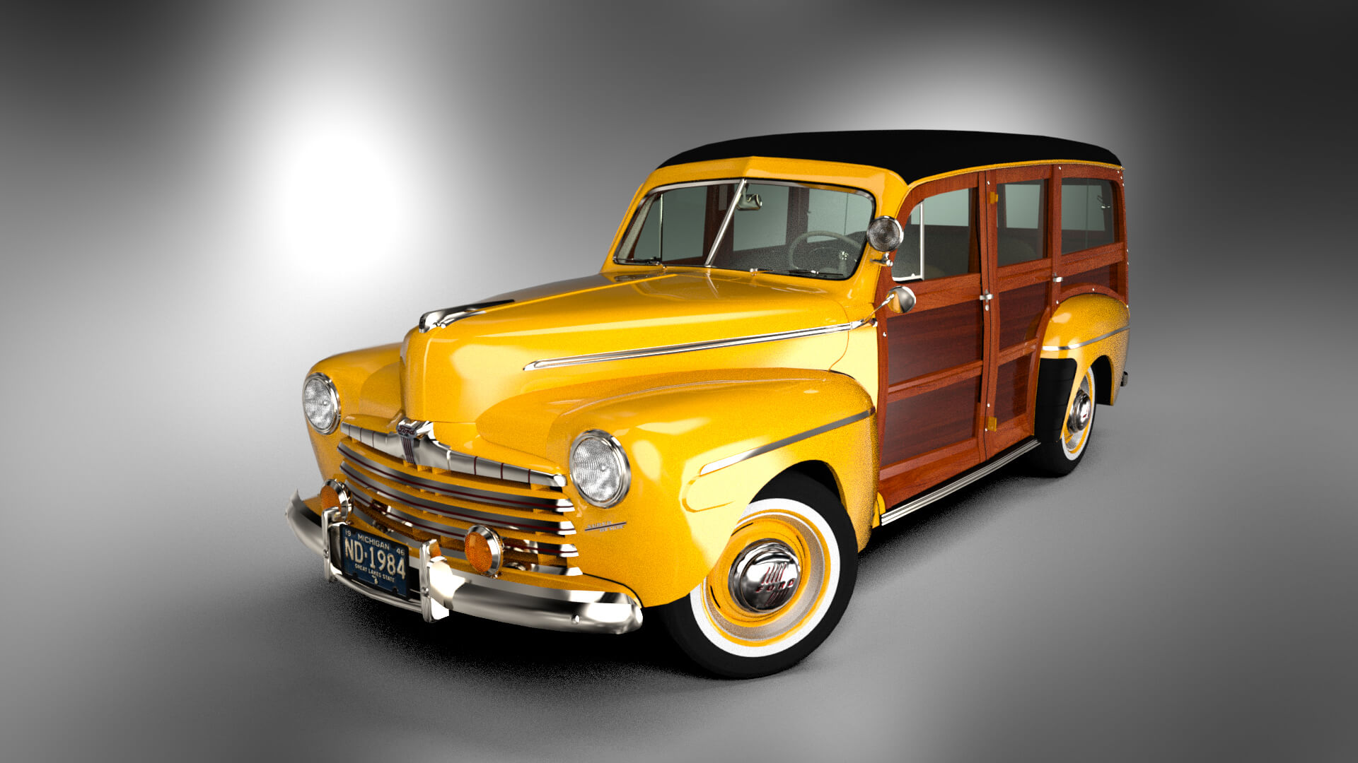 Ford Super Deluxe Station Wagon 1946 for DAZ Studio Daz Content