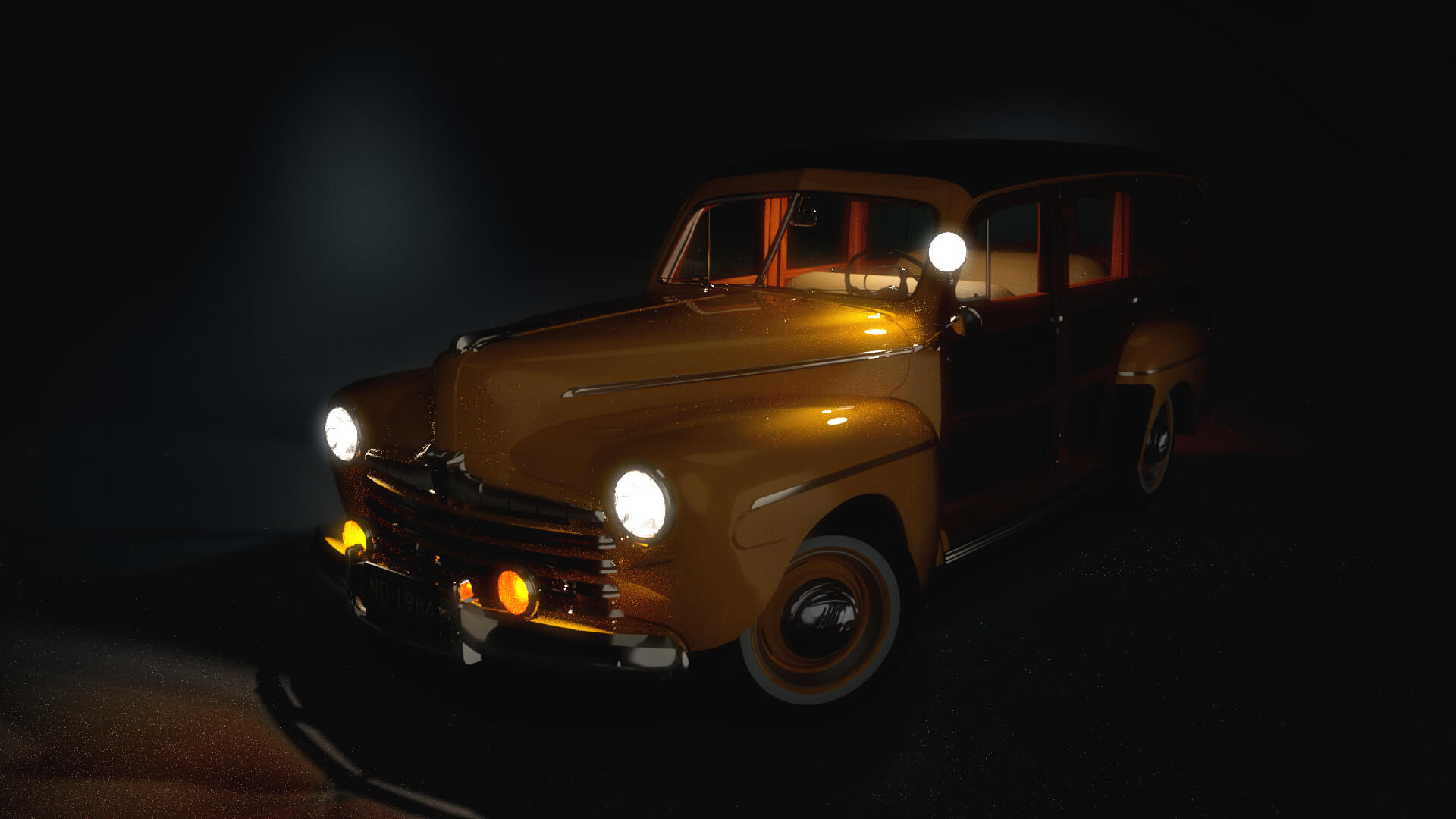 Ford Super Deluxe Station Wagon 1946 for DAZ Studio Daz Content