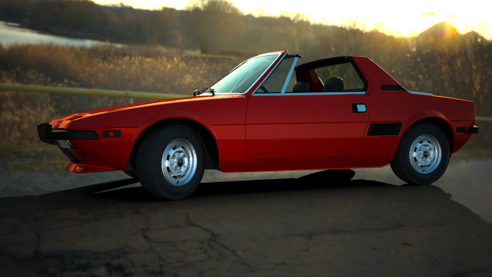 Fiat X19 1975 for DAZ Studio 3D Render, Digital Artwork by nerdadantes