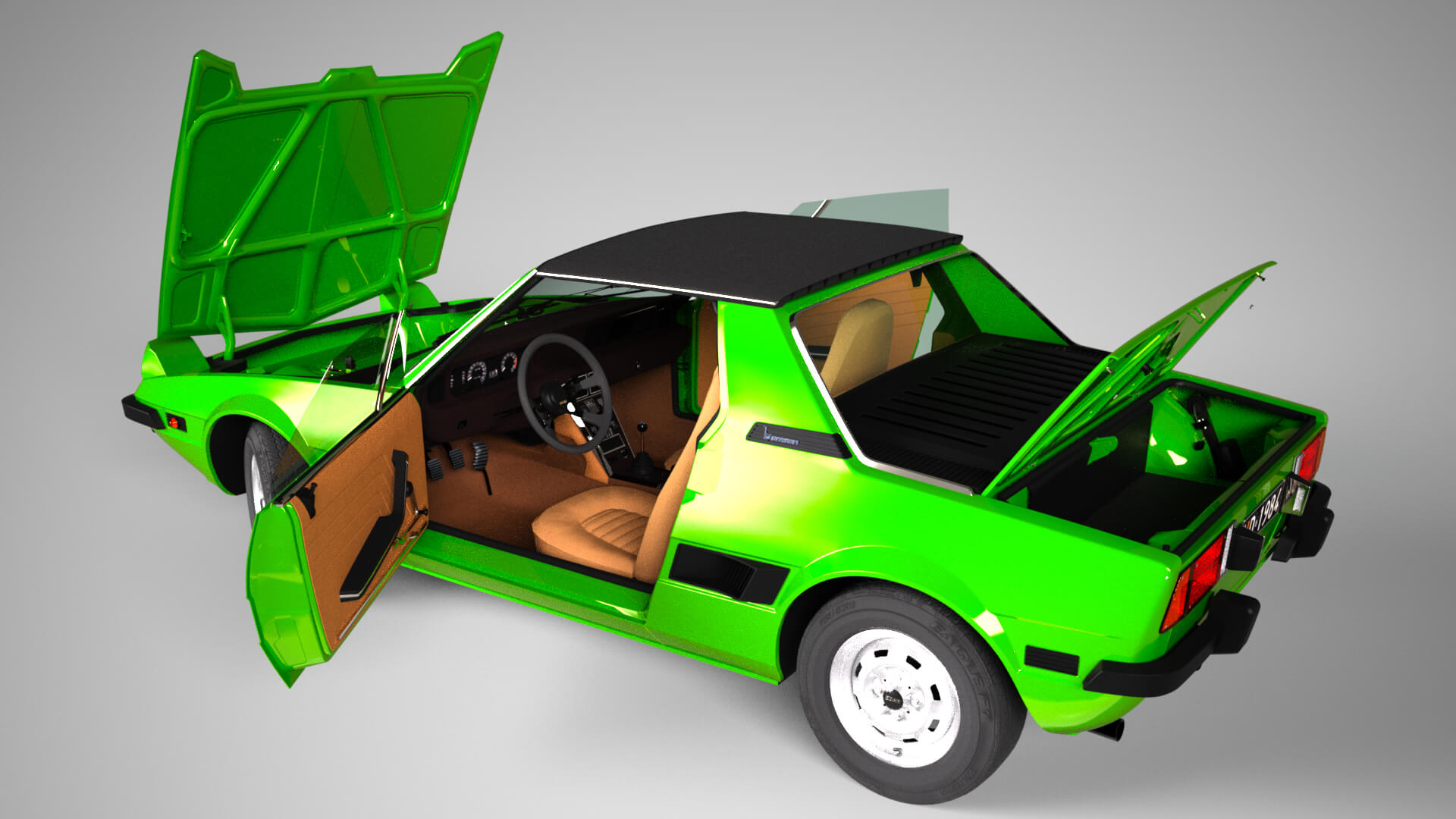 Fiat X19 1975 for DAZ Studio 3D Render, Digital Artwork by nerdadantes
