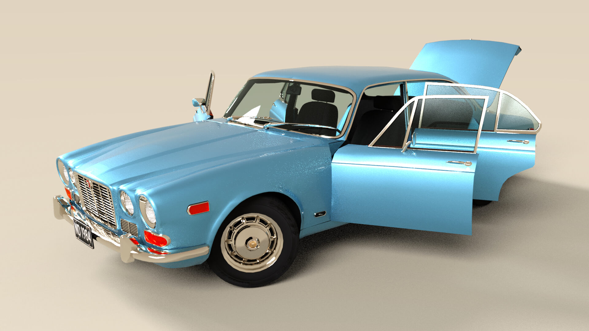Jaguar XJ6 1971 for DAZ Studio Daz Content