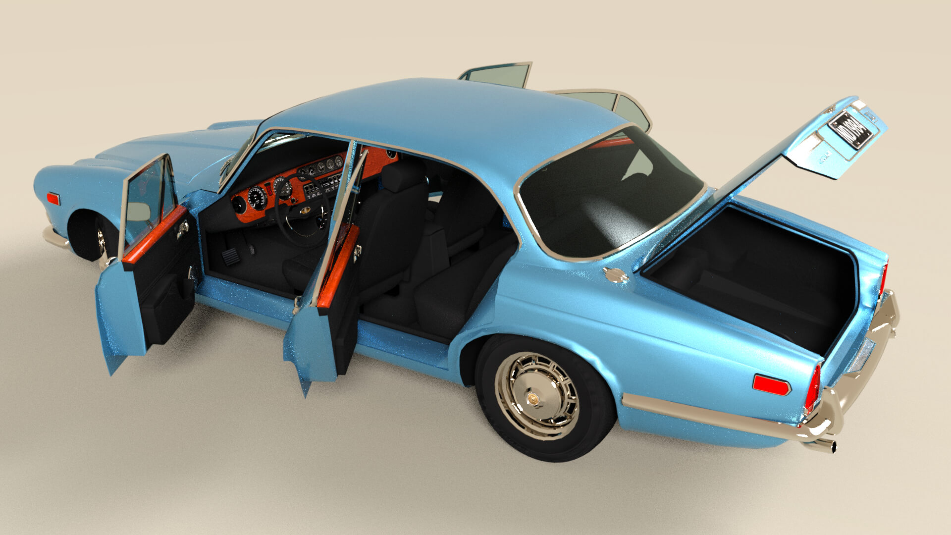 Jaguar XJ6 1971 for DAZ Studio Daz Content