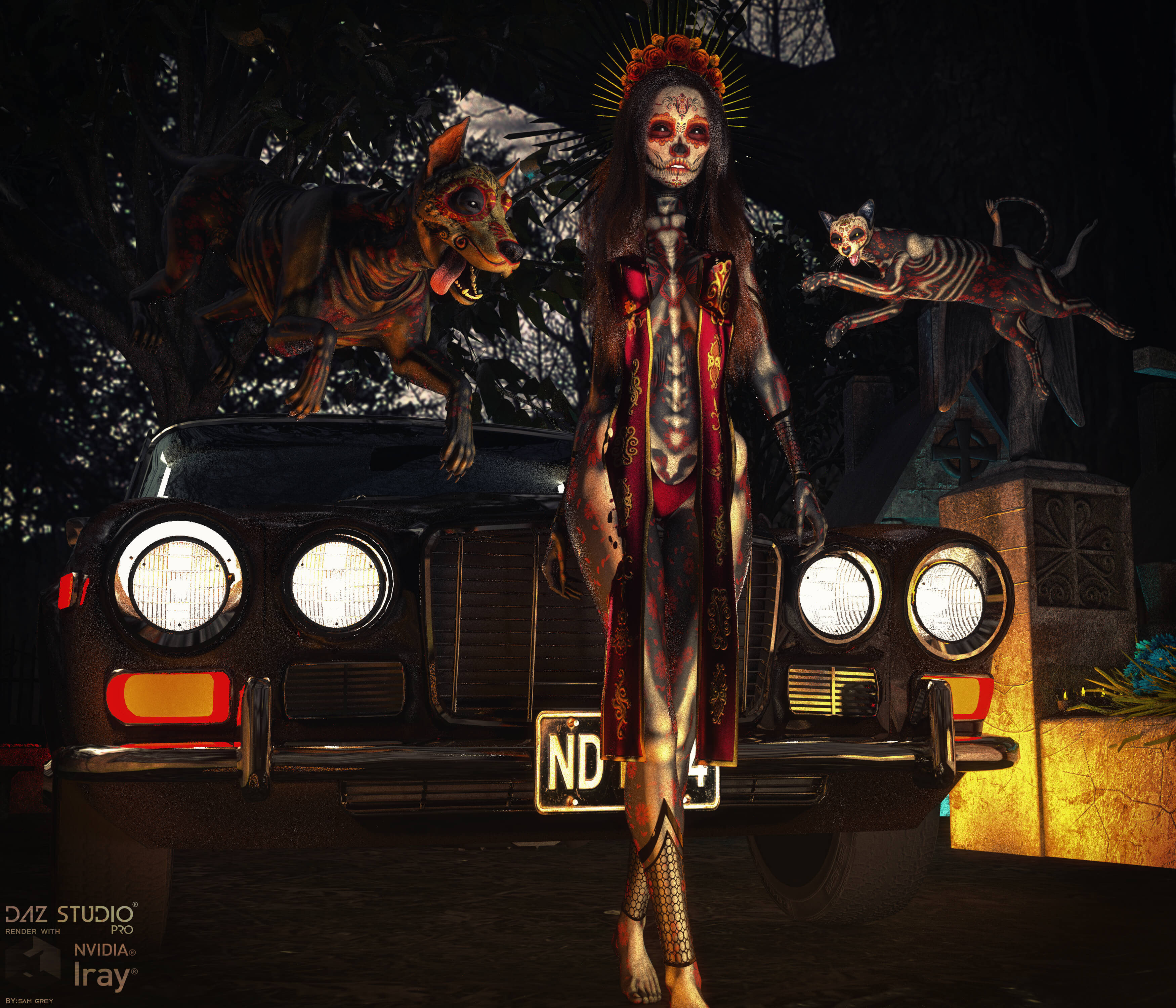 Jaguar XJ6 1971 for DAZ Studio Daz Content