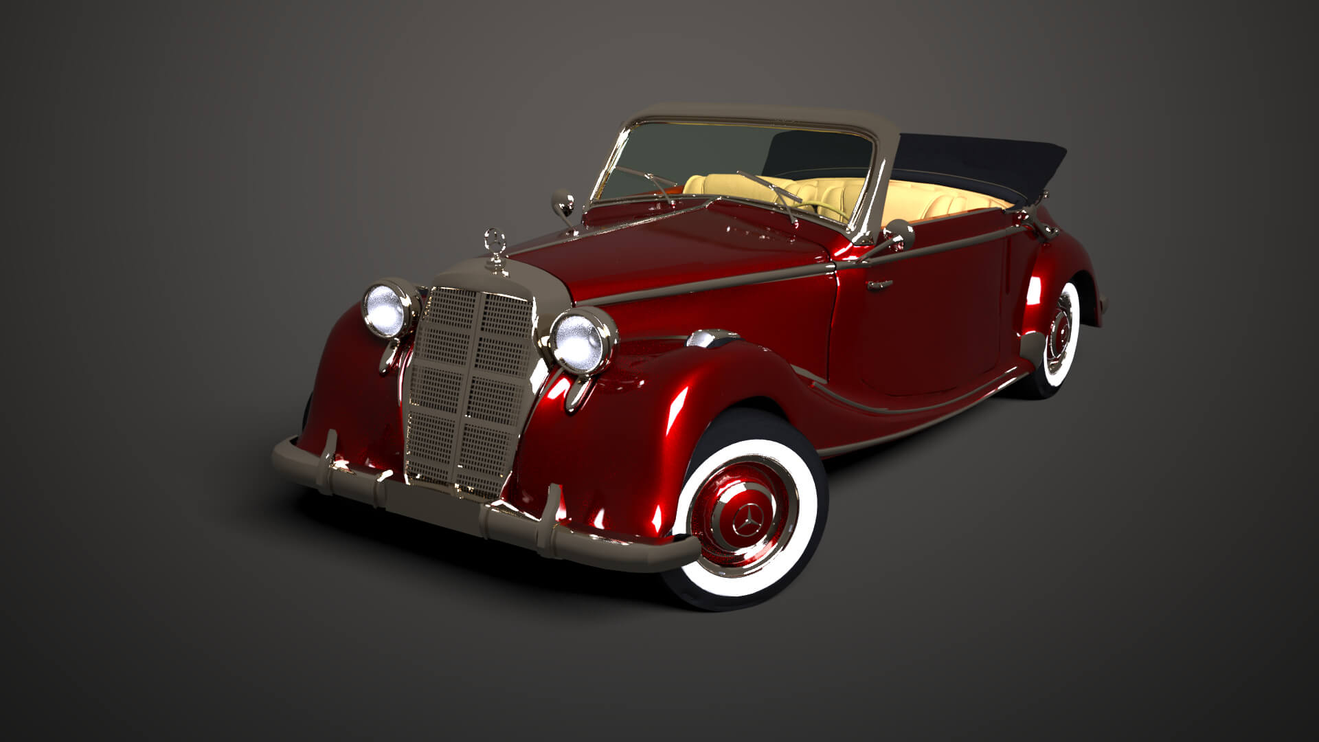 Mercedes-Benz 170S 1949 for DAZ Studio Daz Content