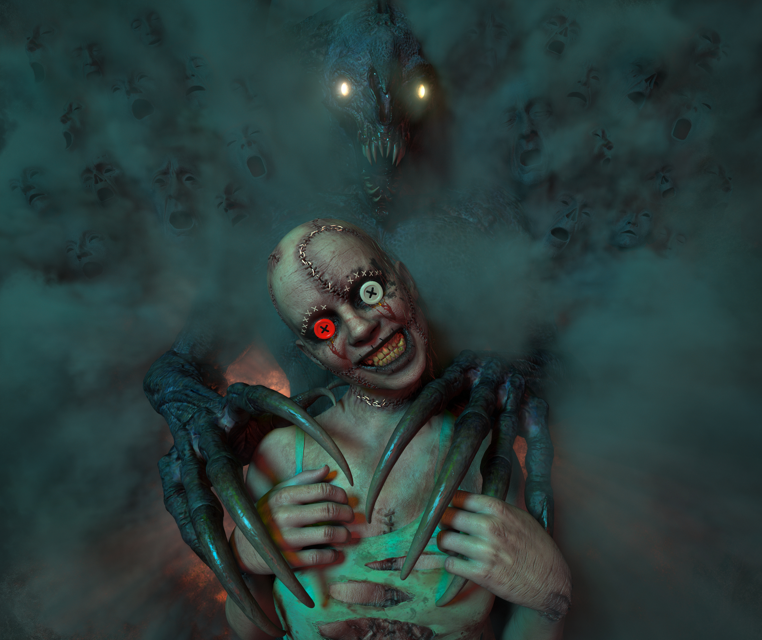 Hell Puppet 3D Render, Digital Artwork by NetoLucano
