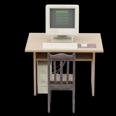 Retro Computer Desk Set