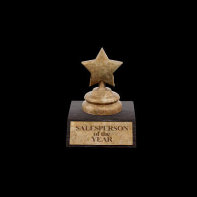Salesperson of the Year Star Trophy