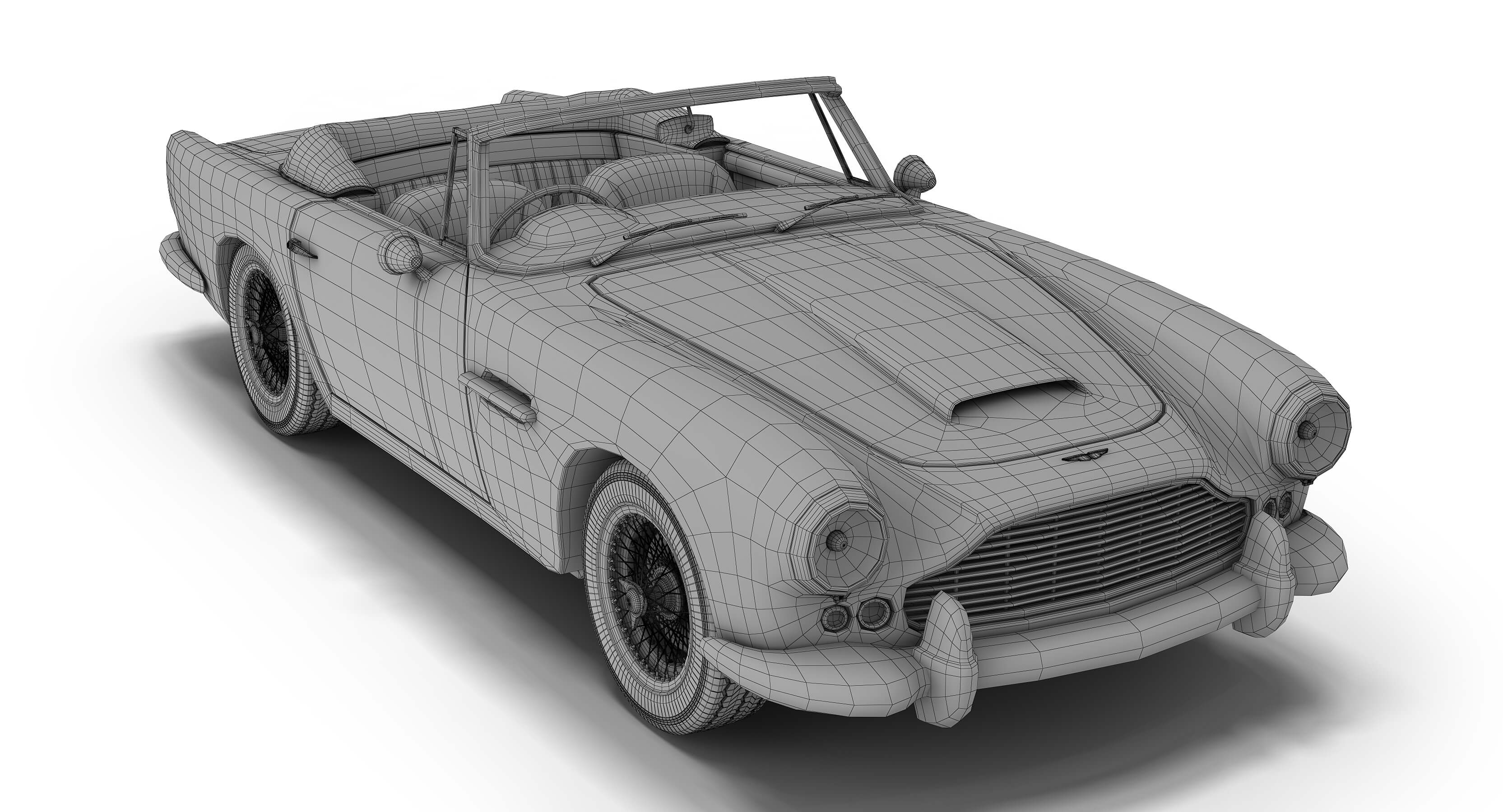 Aston Martin DB4 Convertible 3D Model