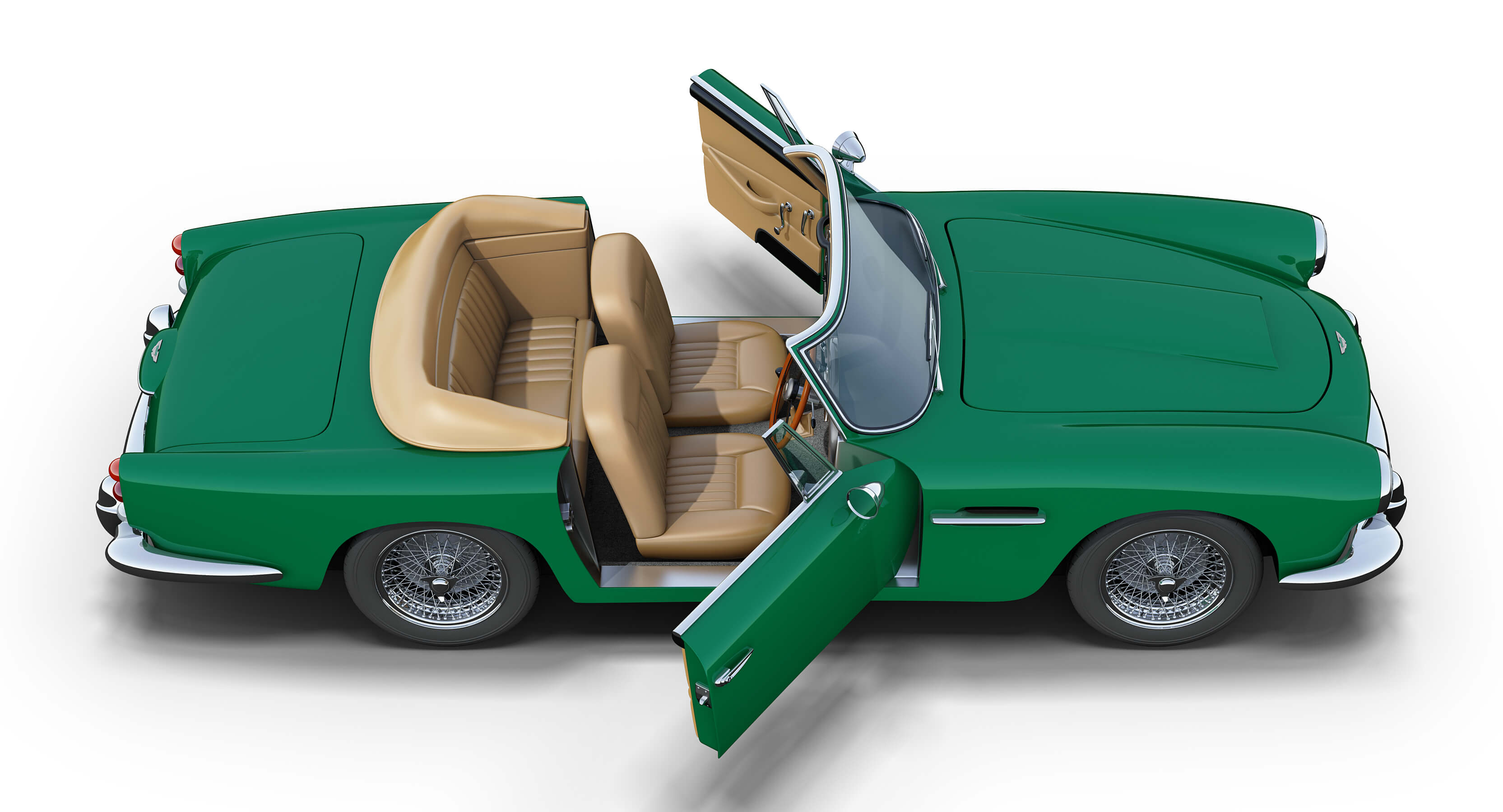 Aston Martin DB4 Convertible 3D Model