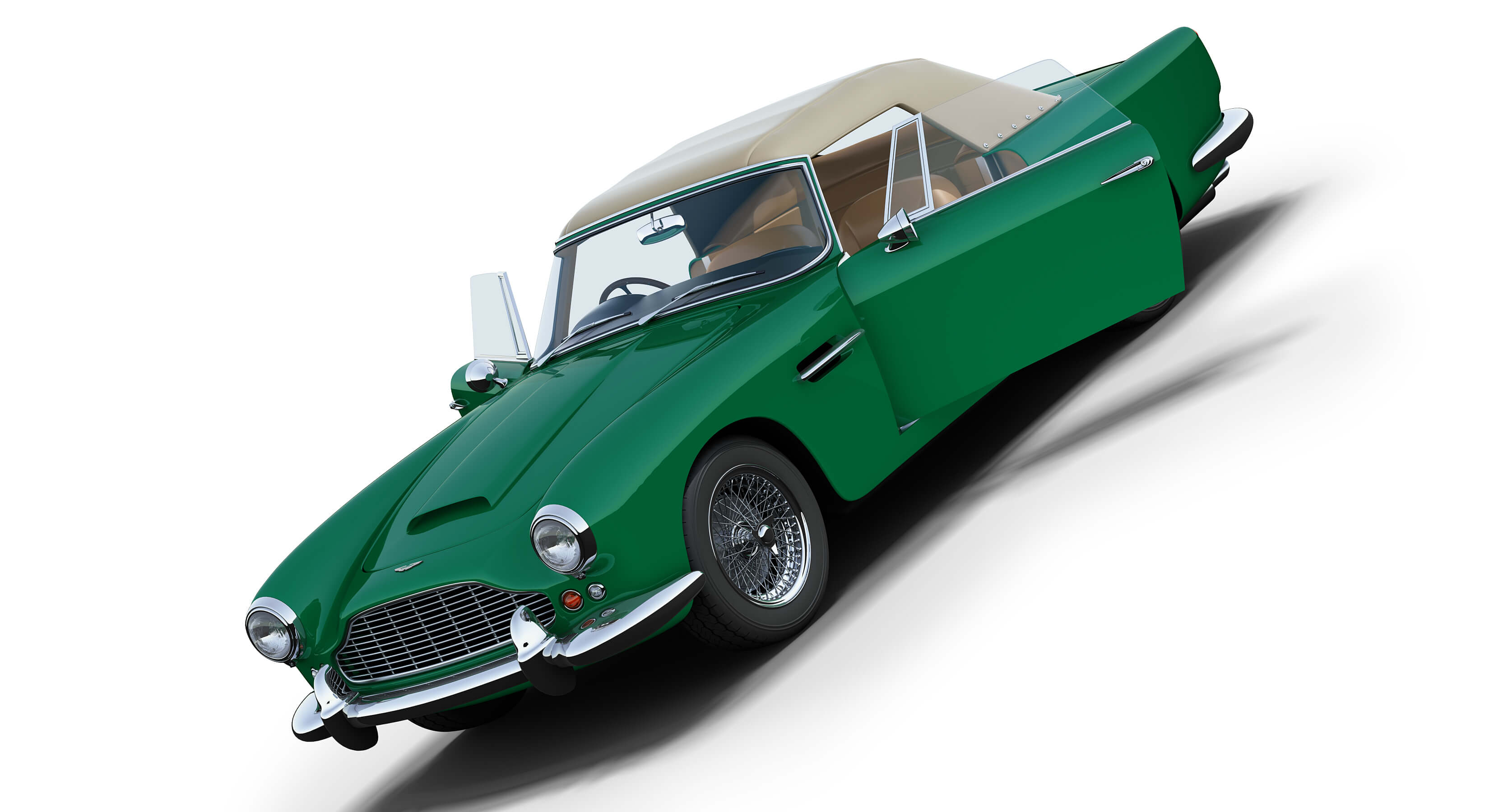 Aston Martin DB4 Convertible 3D Model