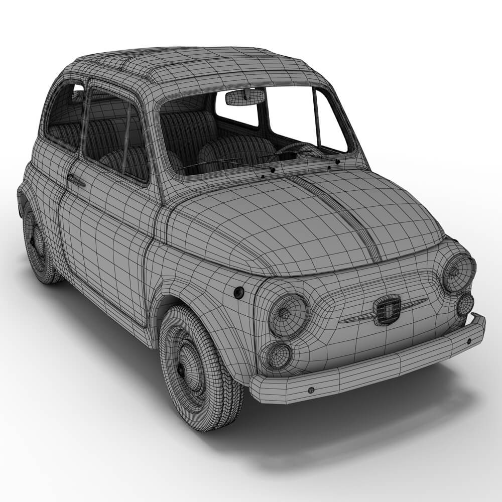 Fiat 500 Nuova 3D Model