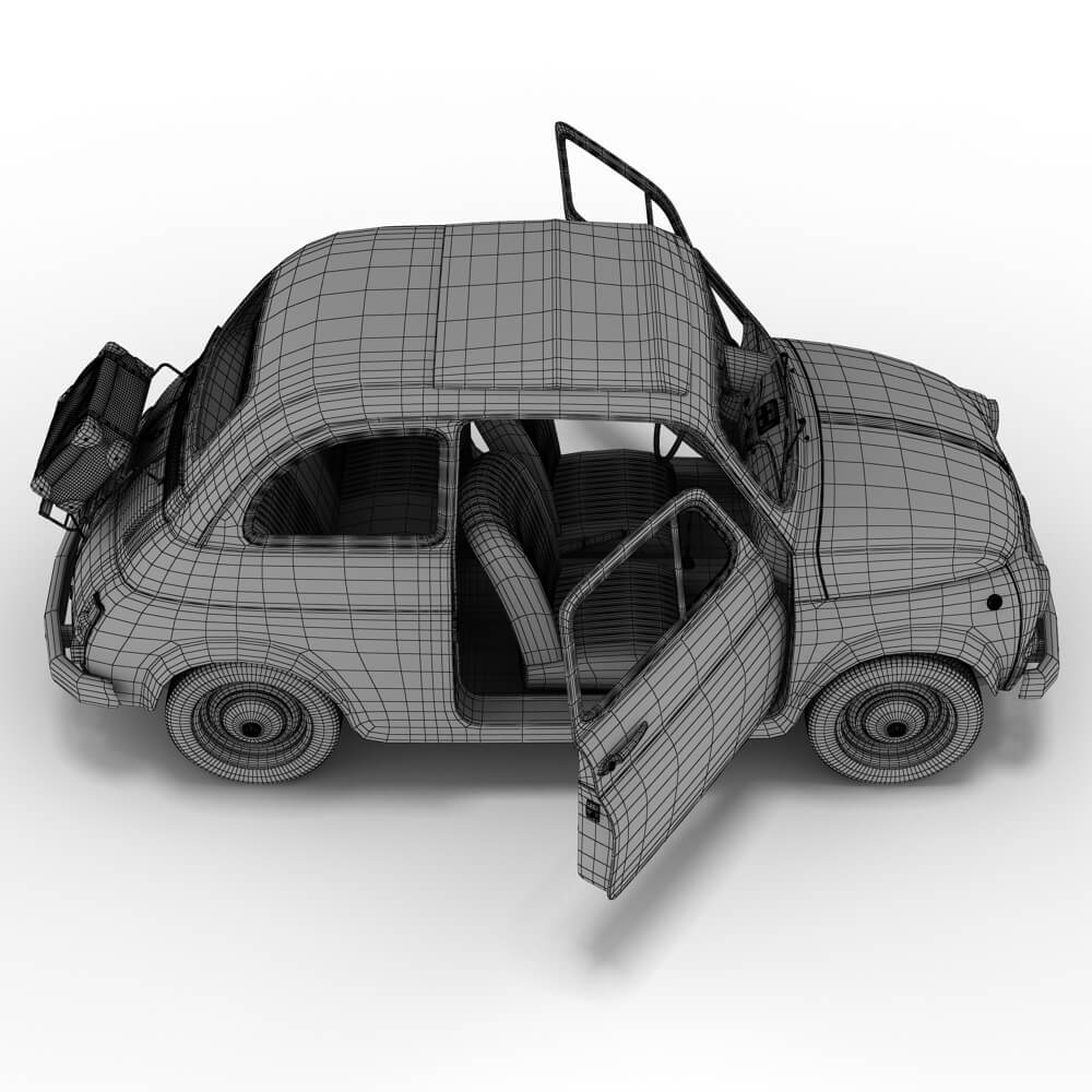 Fiat 500 Nuova 3D Model