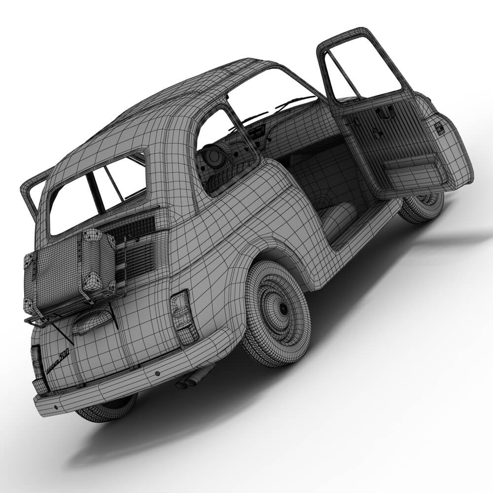 Fiat 500 Nuova 3D Model