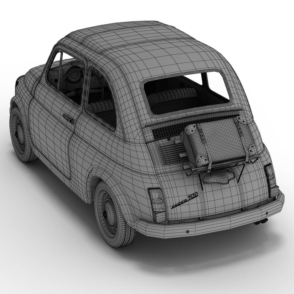 Fiat 500 Nuova 3D Model