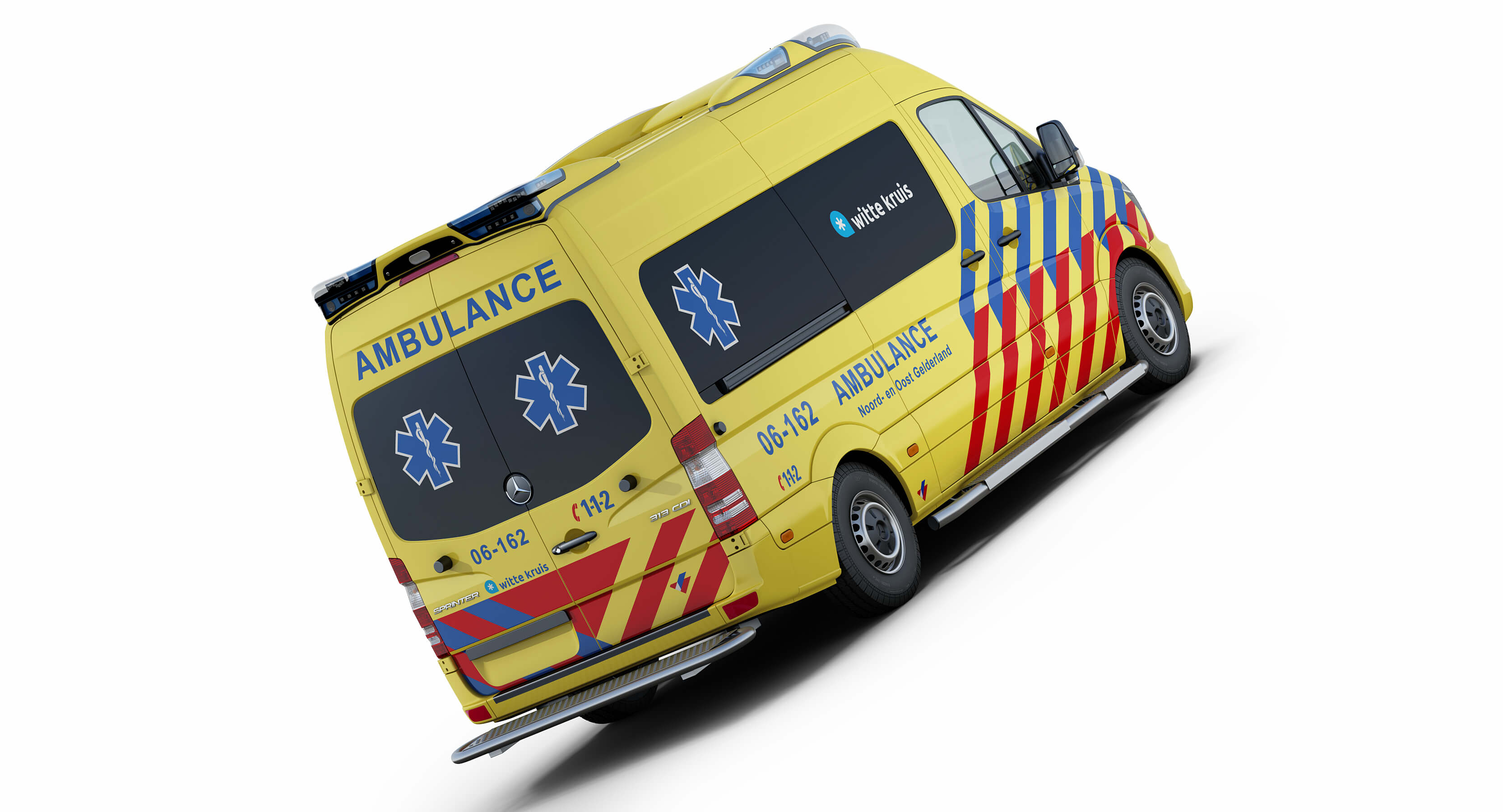 Mercedes-Benz Sprinter Dutch Ambulance Visser Otaris 3D Model