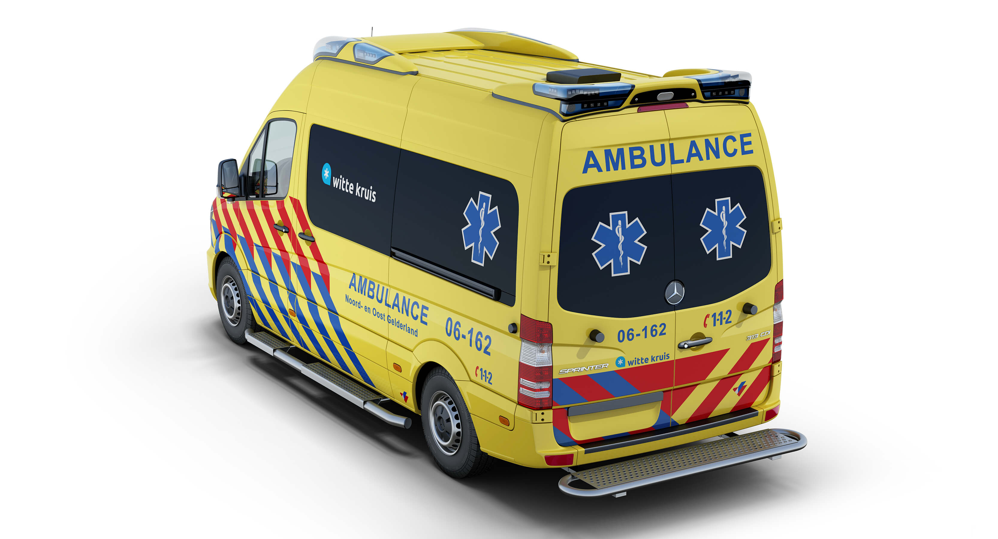 Mercedes-Benz Sprinter Dutch Ambulance Visser Otaris 3D Model