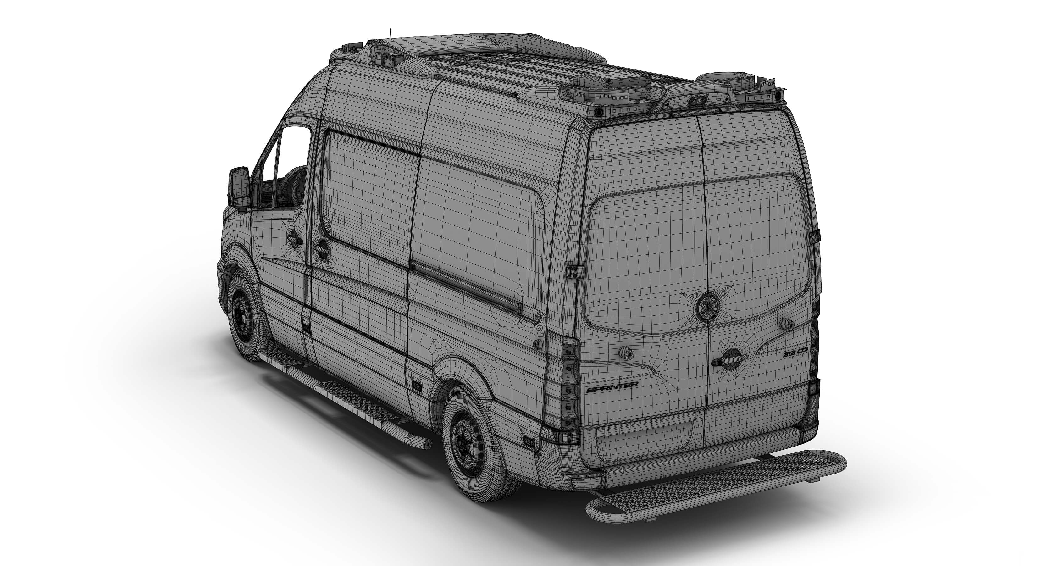 Mercedes-Benz Sprinter Dutch Ambulance Visser Otaris 3D Model