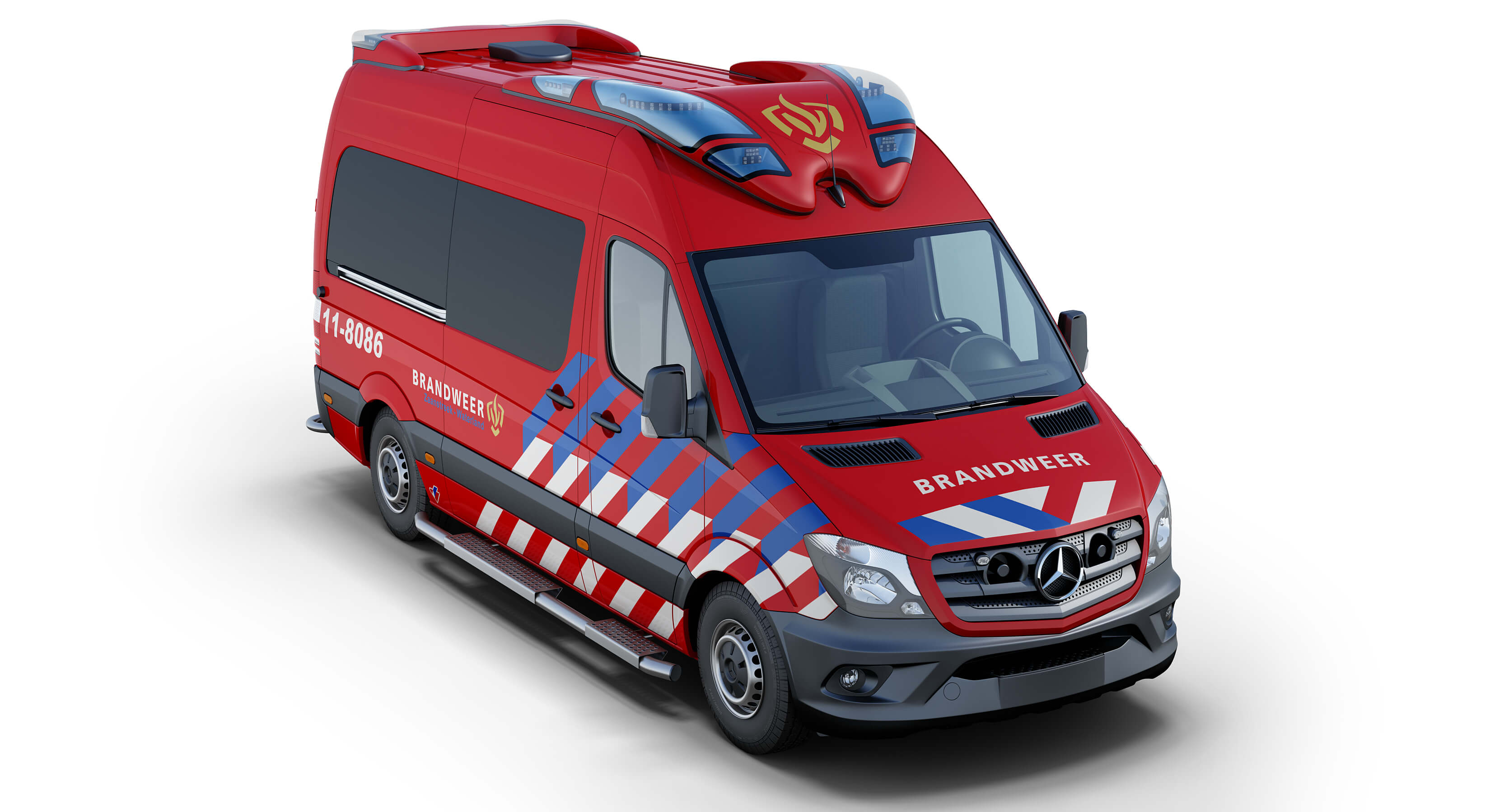 Mercedes-Benz Sprinter Dutch Fire-Brigade Visser Otaris 3D Model