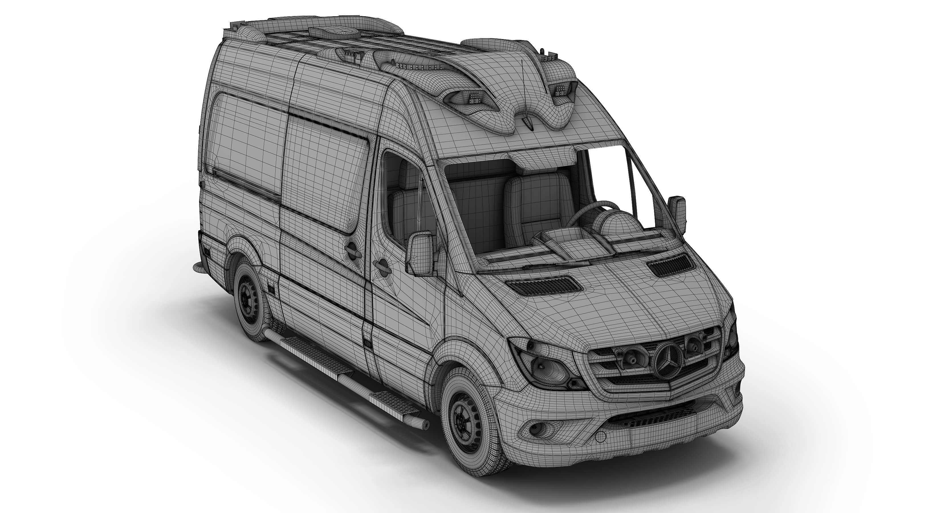 Mercedes-Benz Sprinter Dutch Fire-Brigade Visser Otaris 3D Model