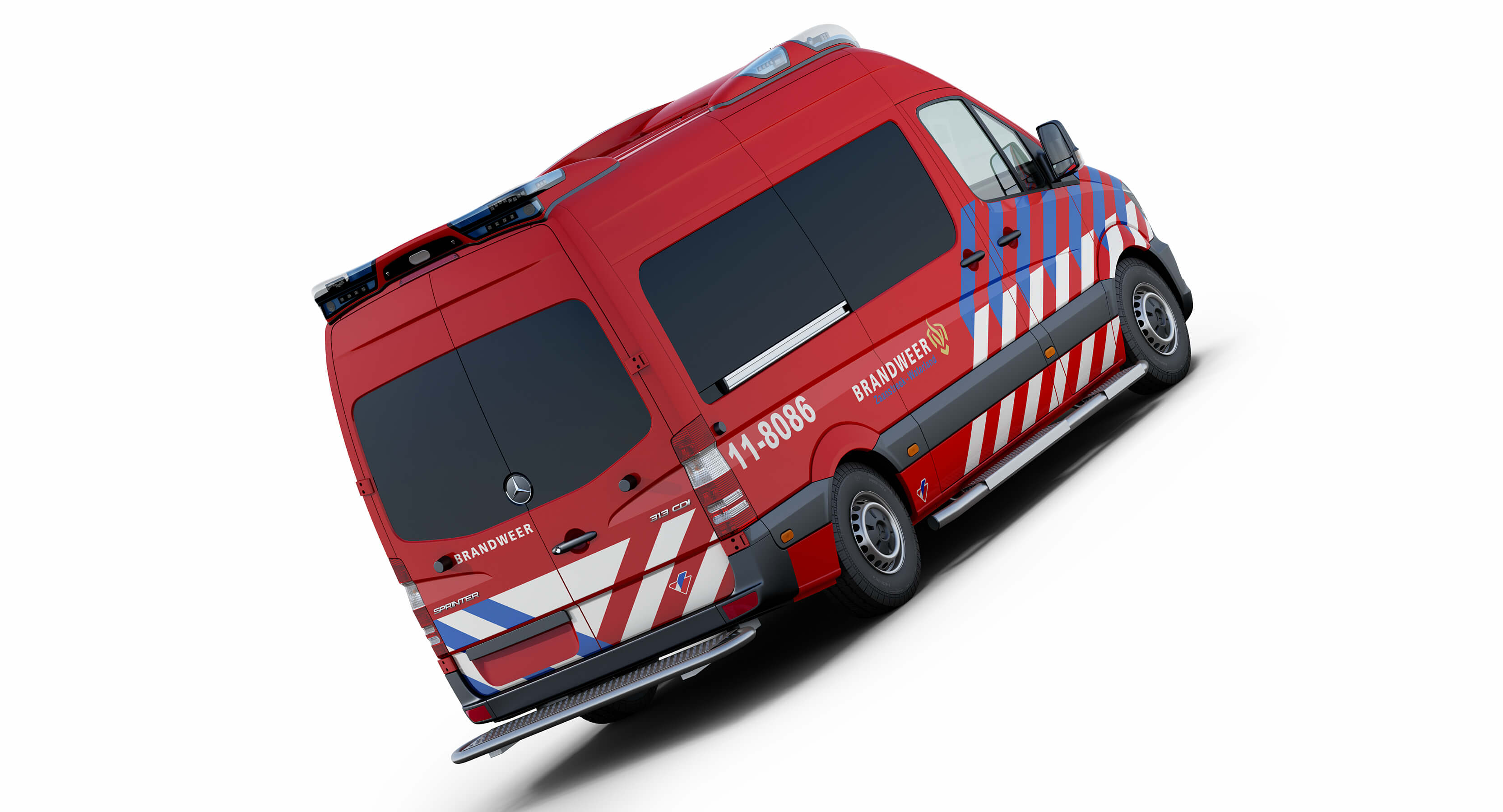 Mercedes-Benz Sprinter Dutch Fire-Brigade Visser Otaris 3D Model
