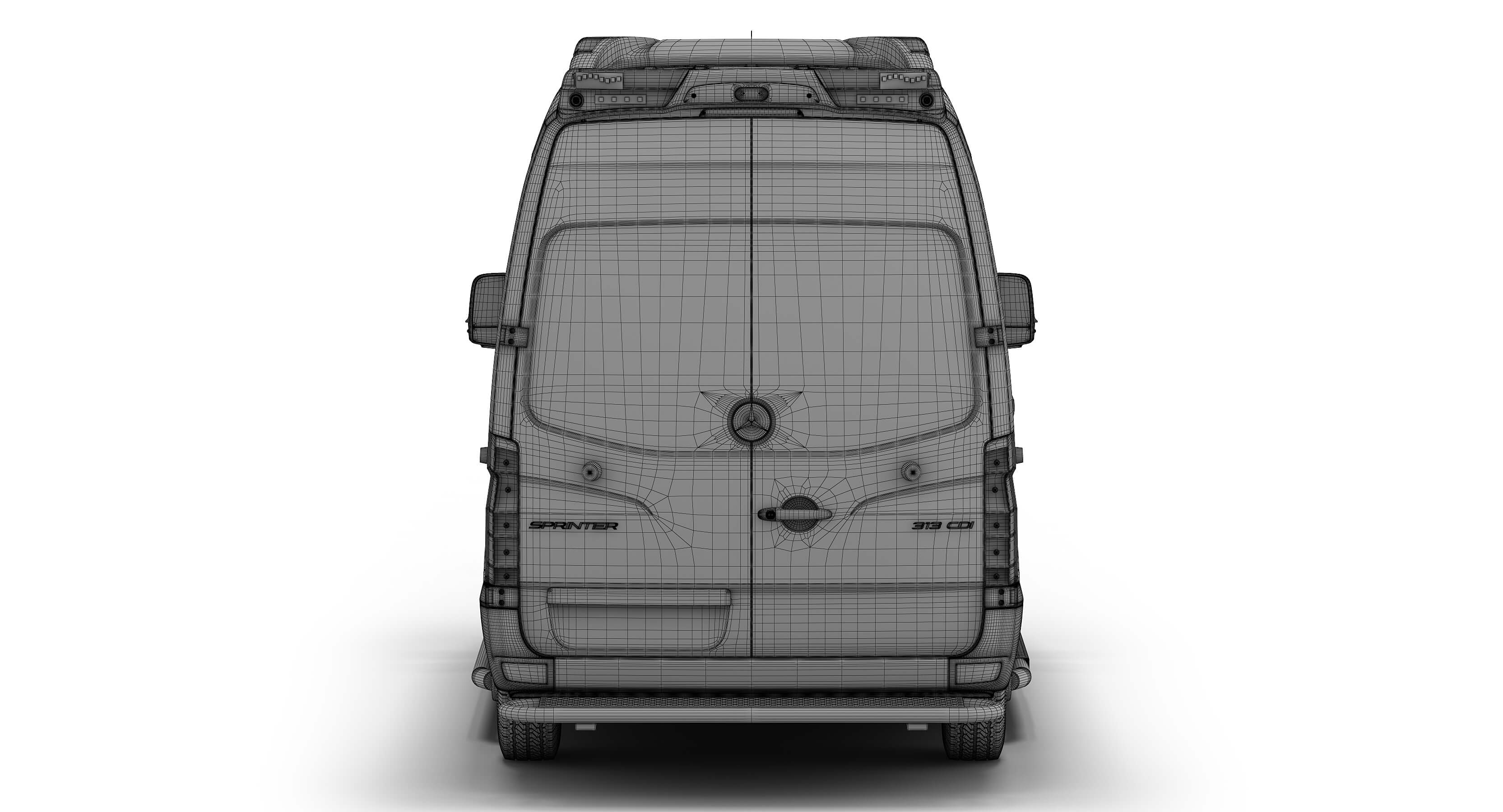 Mercedes-Benz Sprinter Dutch Fire-Brigade Visser Otaris 3D Model