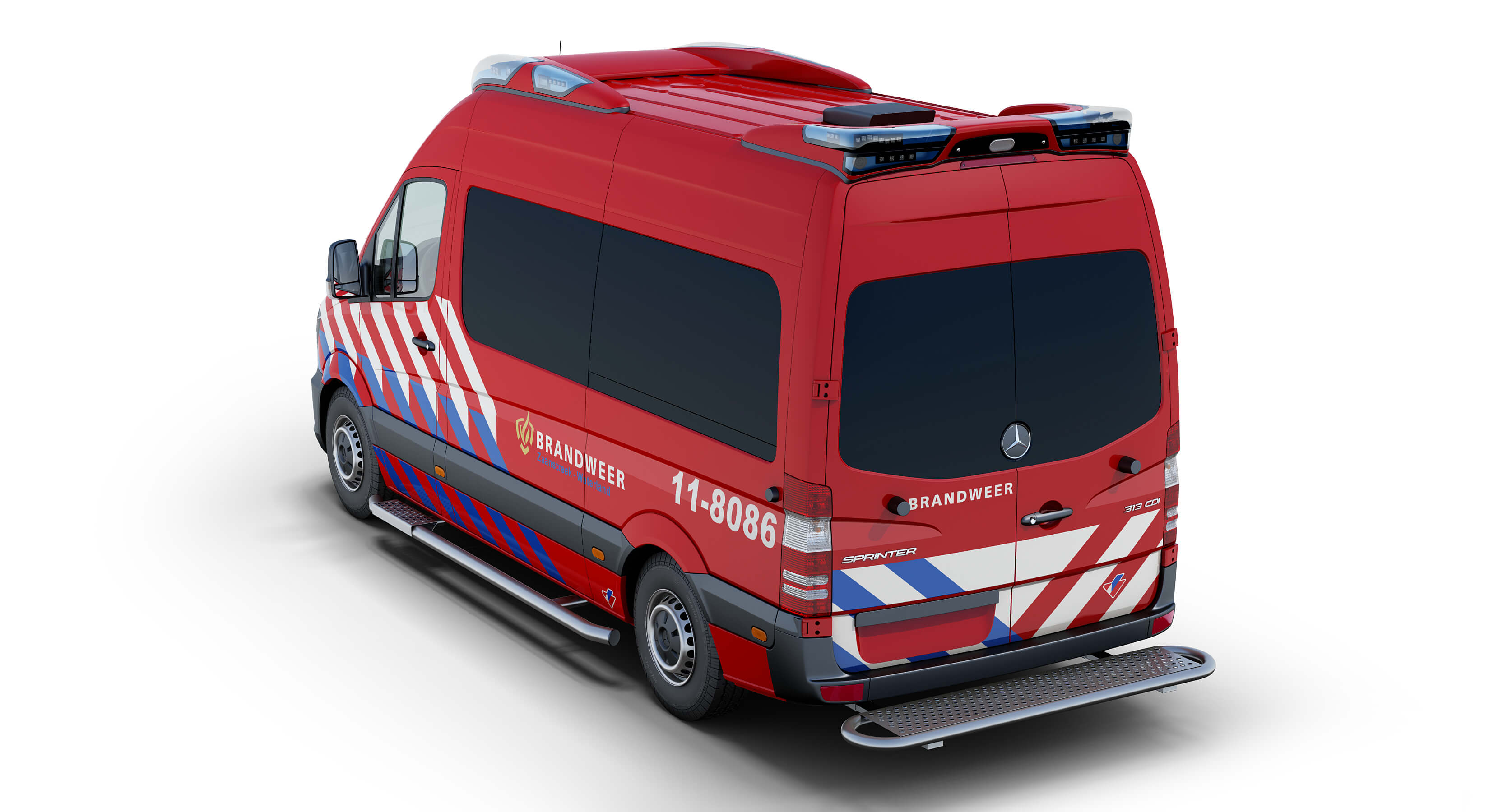 Mercedes-Benz Sprinter Dutch Fire-Brigade Visser Otaris 3D Model