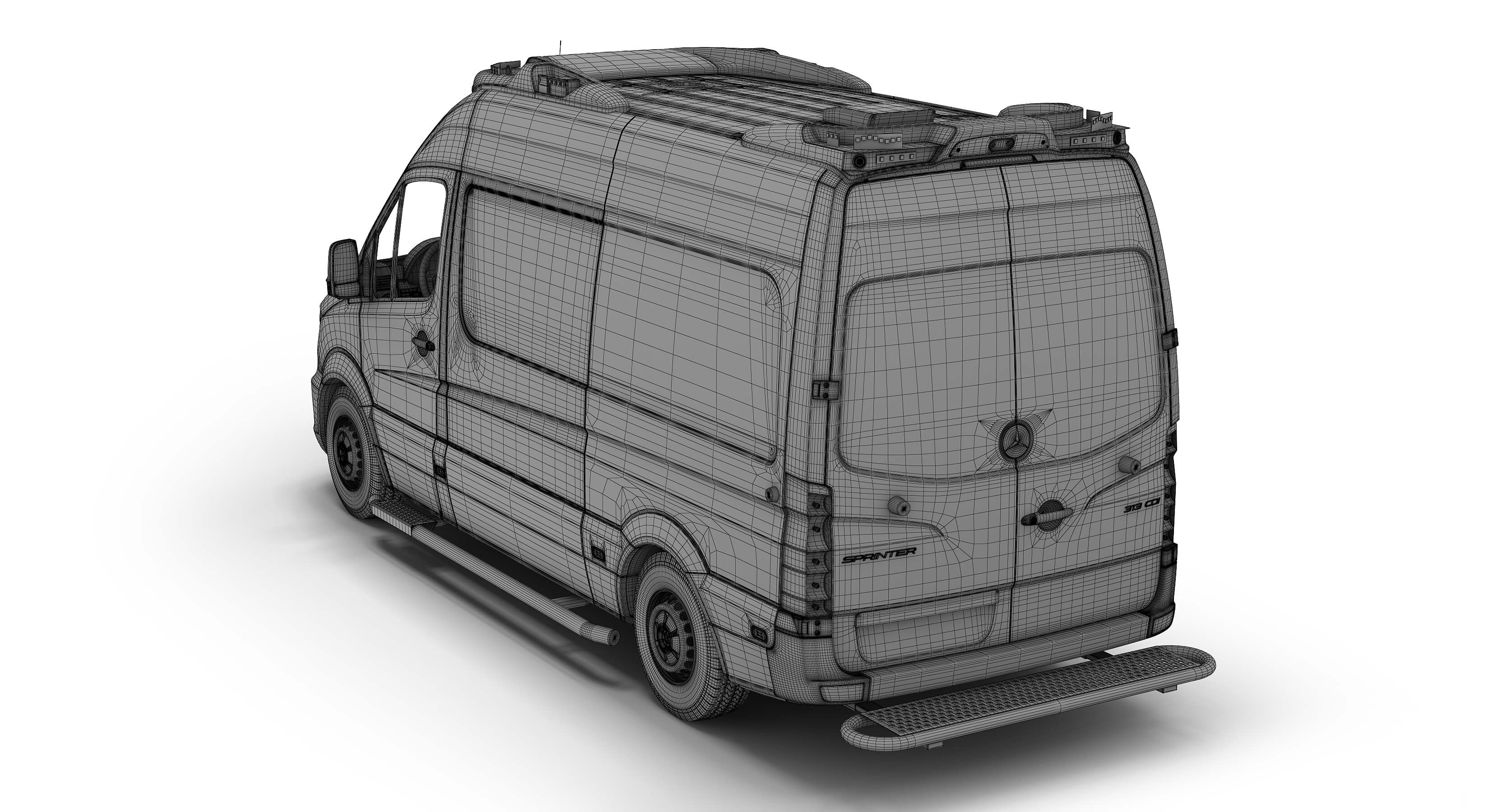 Mercedes-Benz Sprinter Dutch Fire-Brigade Visser Otaris 3D Model