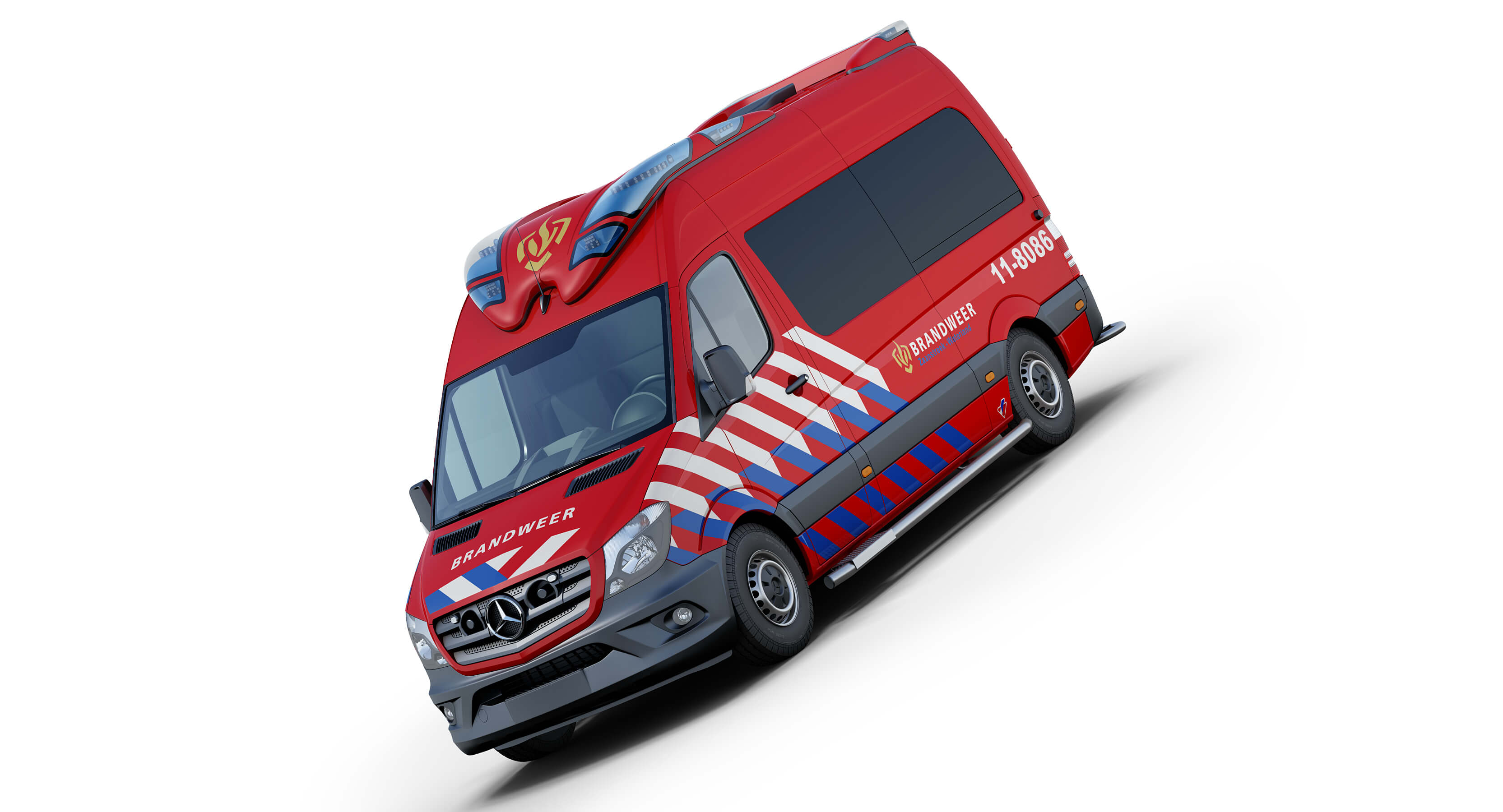 Mercedes-Benz Sprinter Dutch Fire-Brigade Visser Otaris 3D Model
