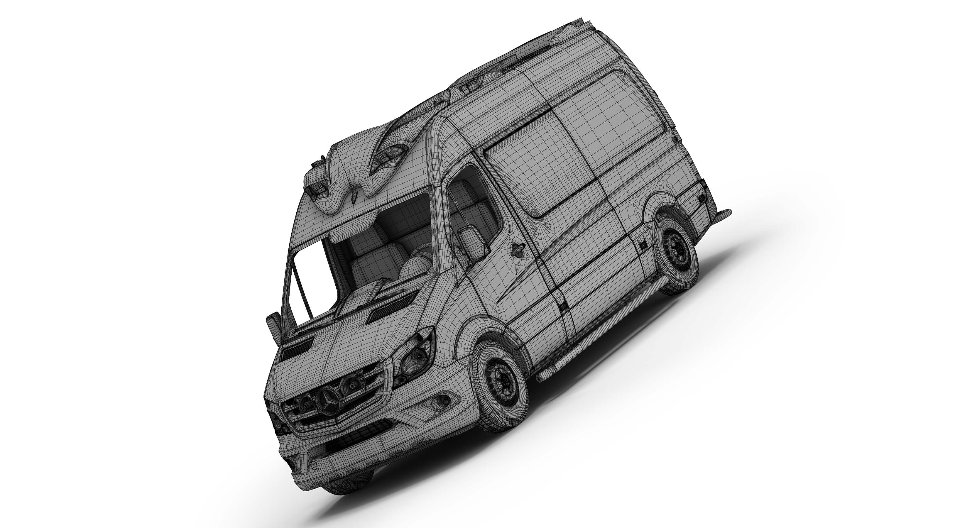 Mercedes-Benz Sprinter Dutch Fire-Brigade Visser Otaris 3D Model