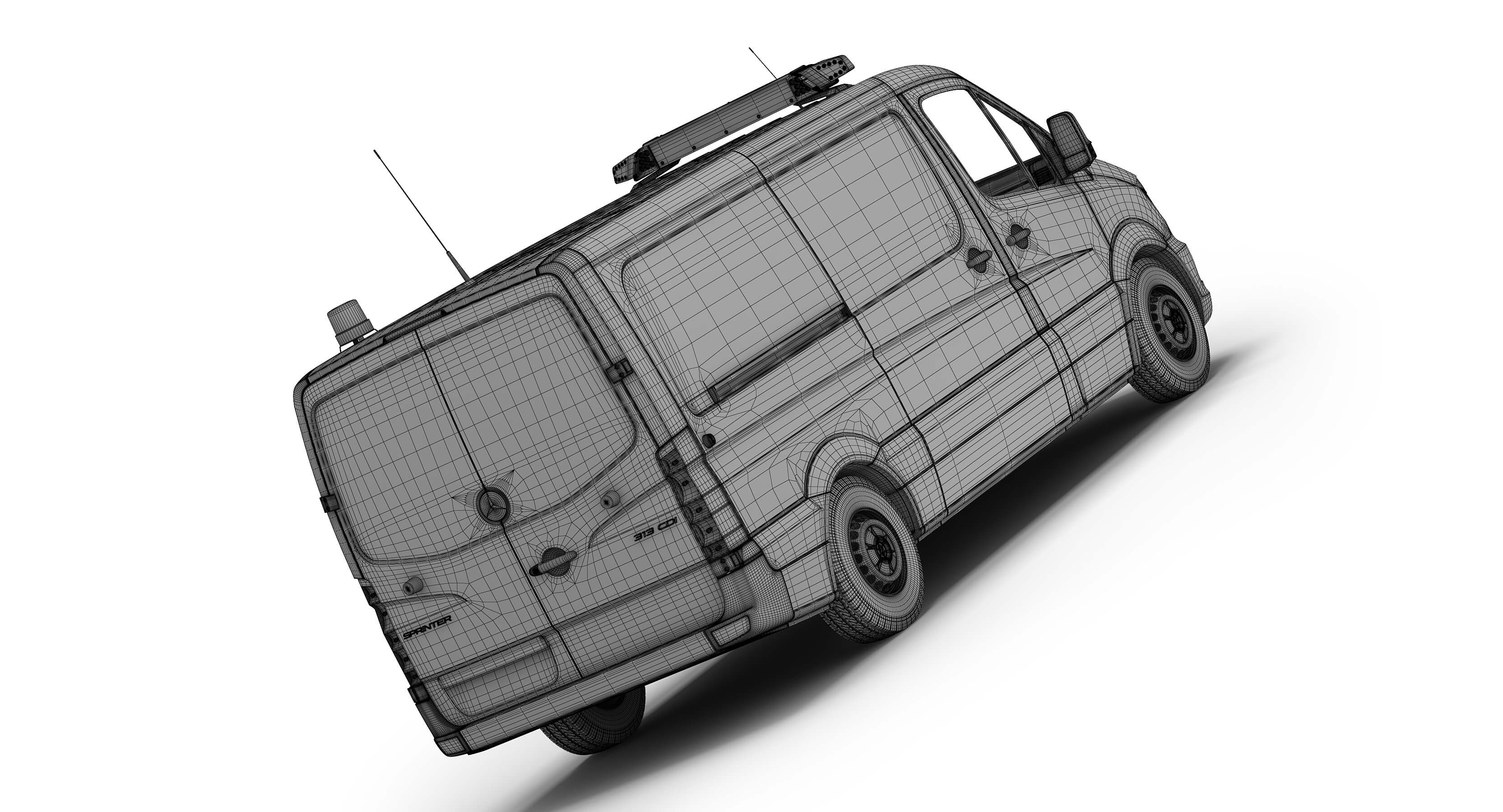 Mercedes-Benz Sprinter Dutch Police 3D Model