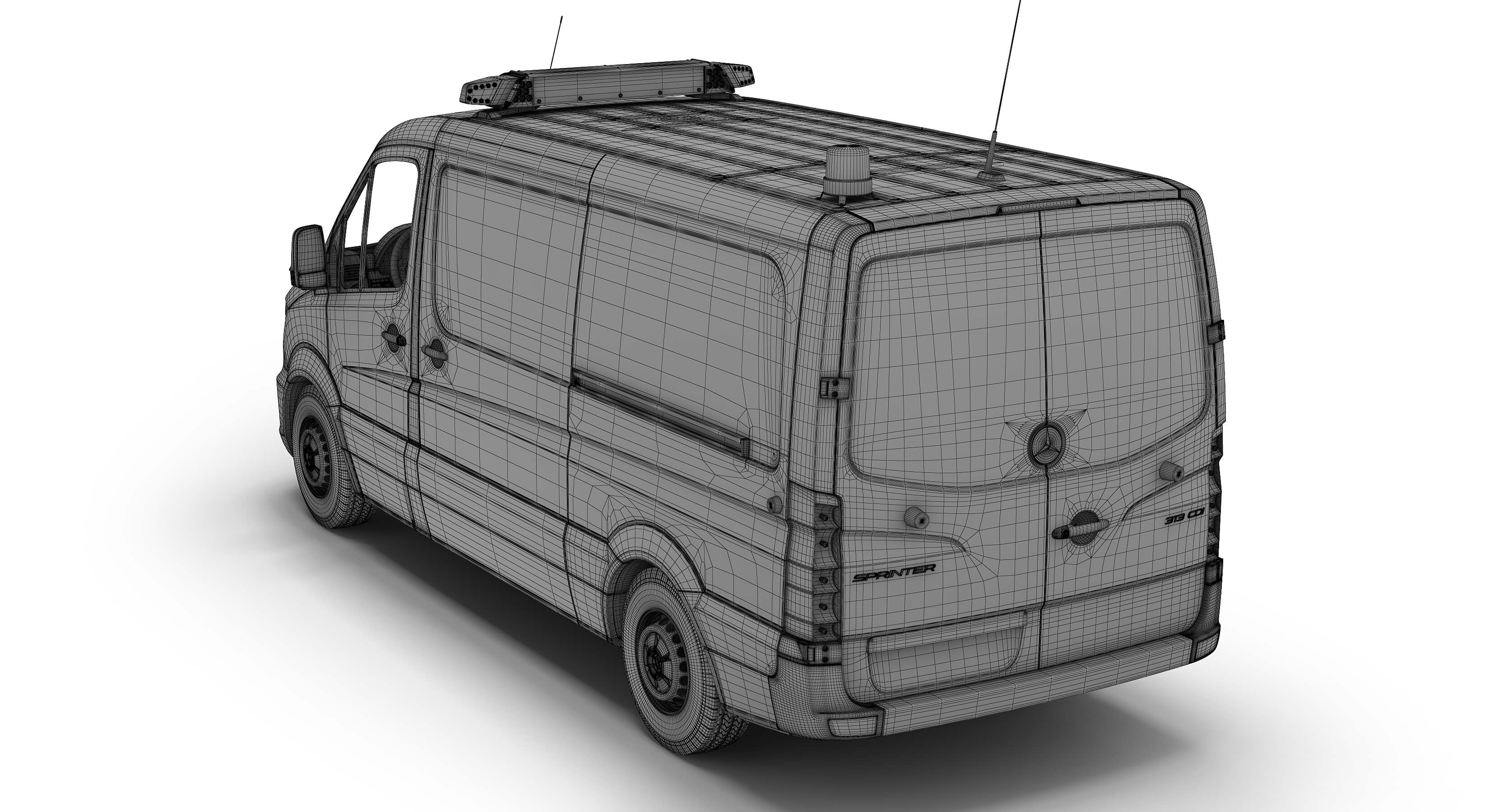Mercedes-Benz Sprinter Dutch Police 3D Model