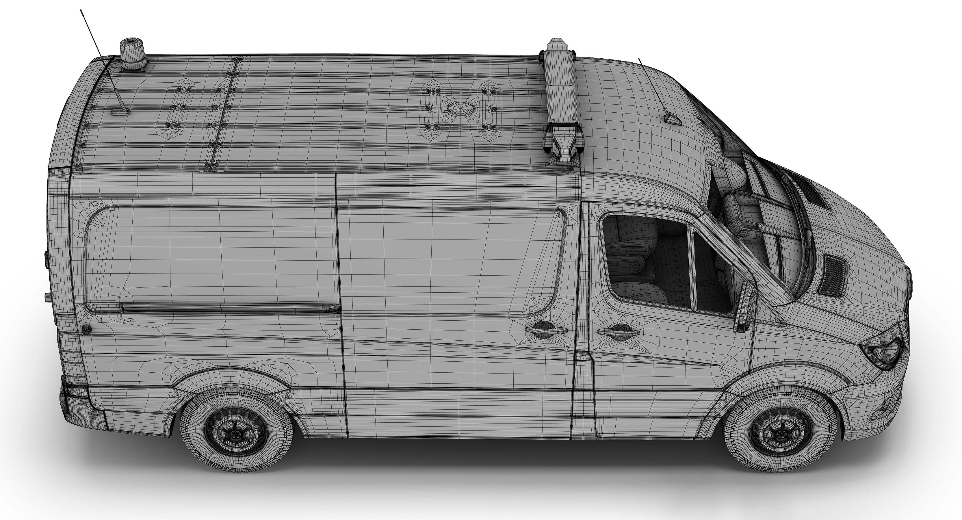 Mercedes-Benz Sprinter German Police 3D Model