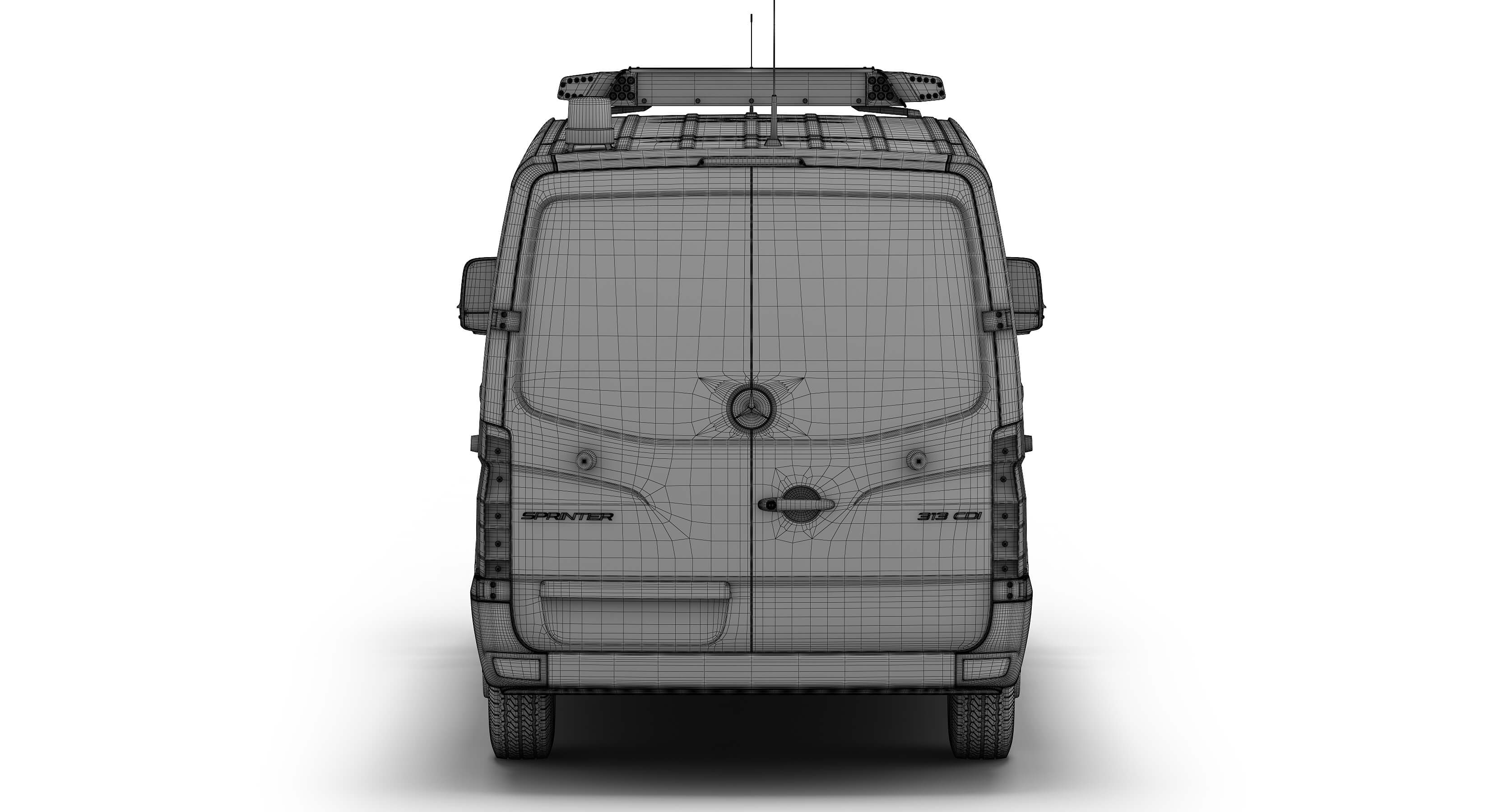 Mercedes-Benz Sprinter German Police 3D Model