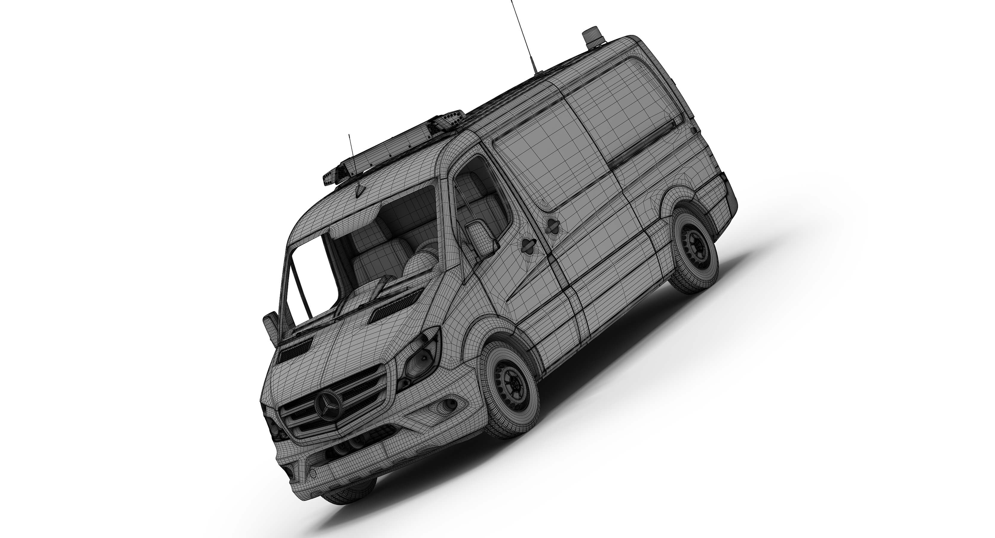 Mercedes-Benz Sprinter German Police 3D Model