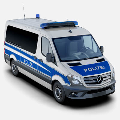 Mercedes-Benz Sprinter German Police 3D Model