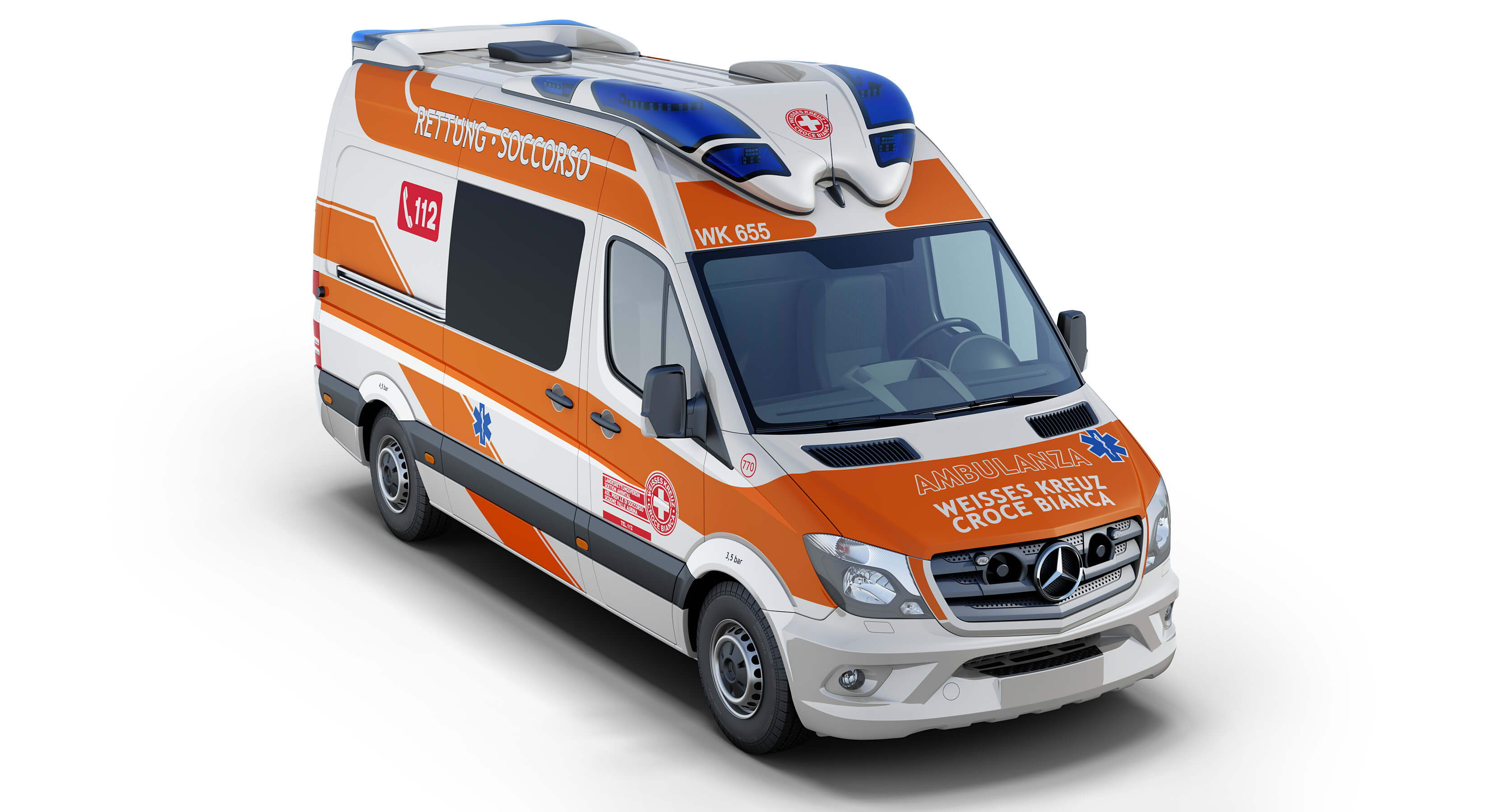 Mercedes-Benz Sprinter Italian Ambulance 3D Model